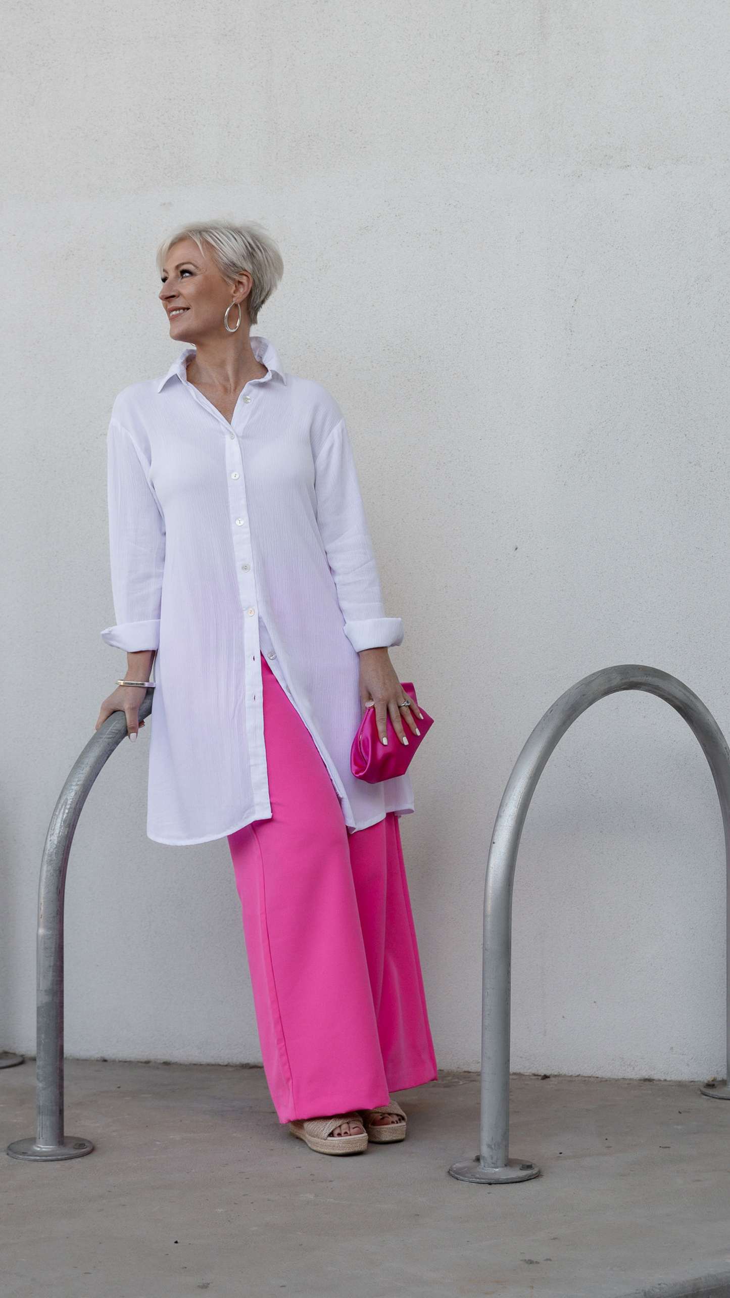 Emery Shirt Dress - White