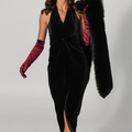 Luxurious Faux Fur Shawl - Black