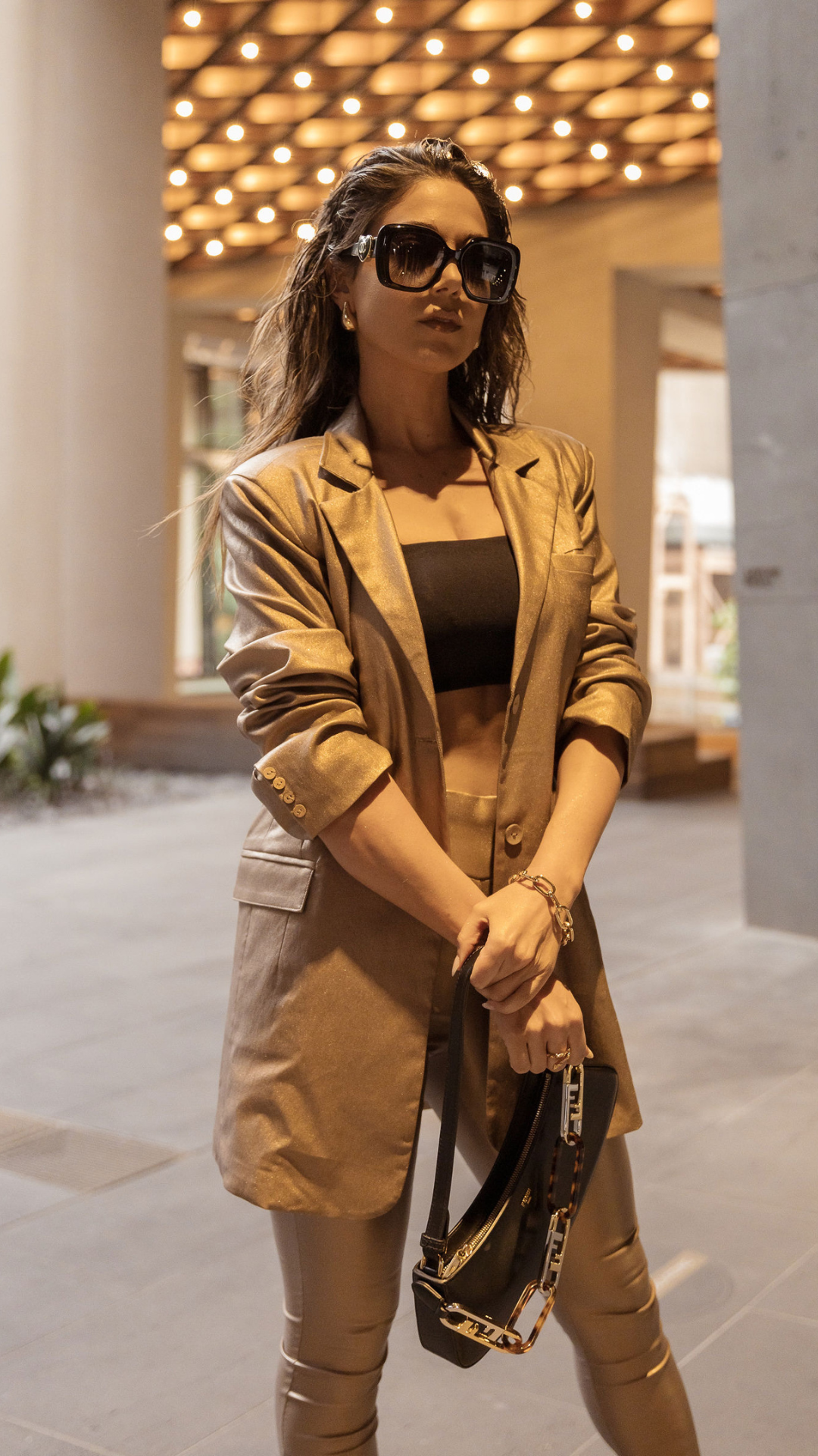 Edward Metallic Blazer - Gold