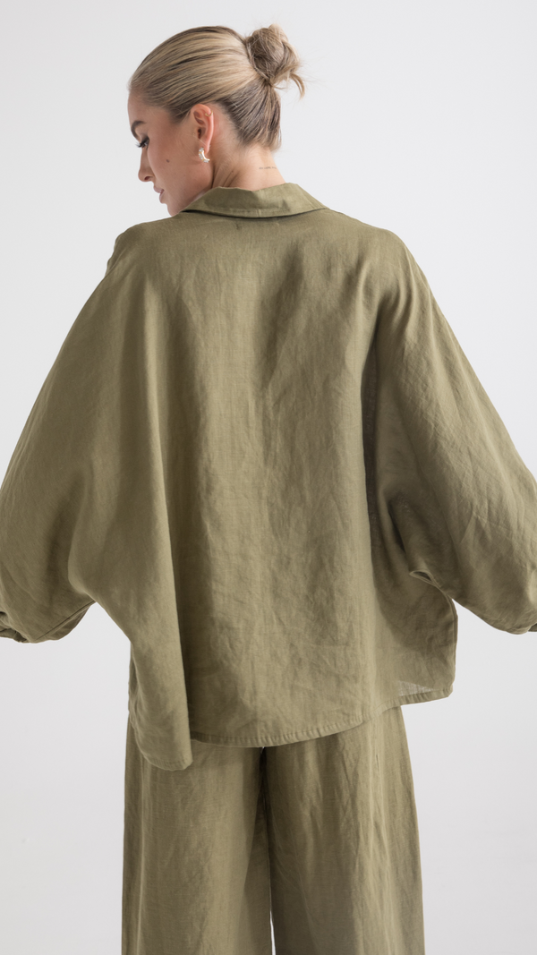 Ryder Linen Shirt - Pistachio