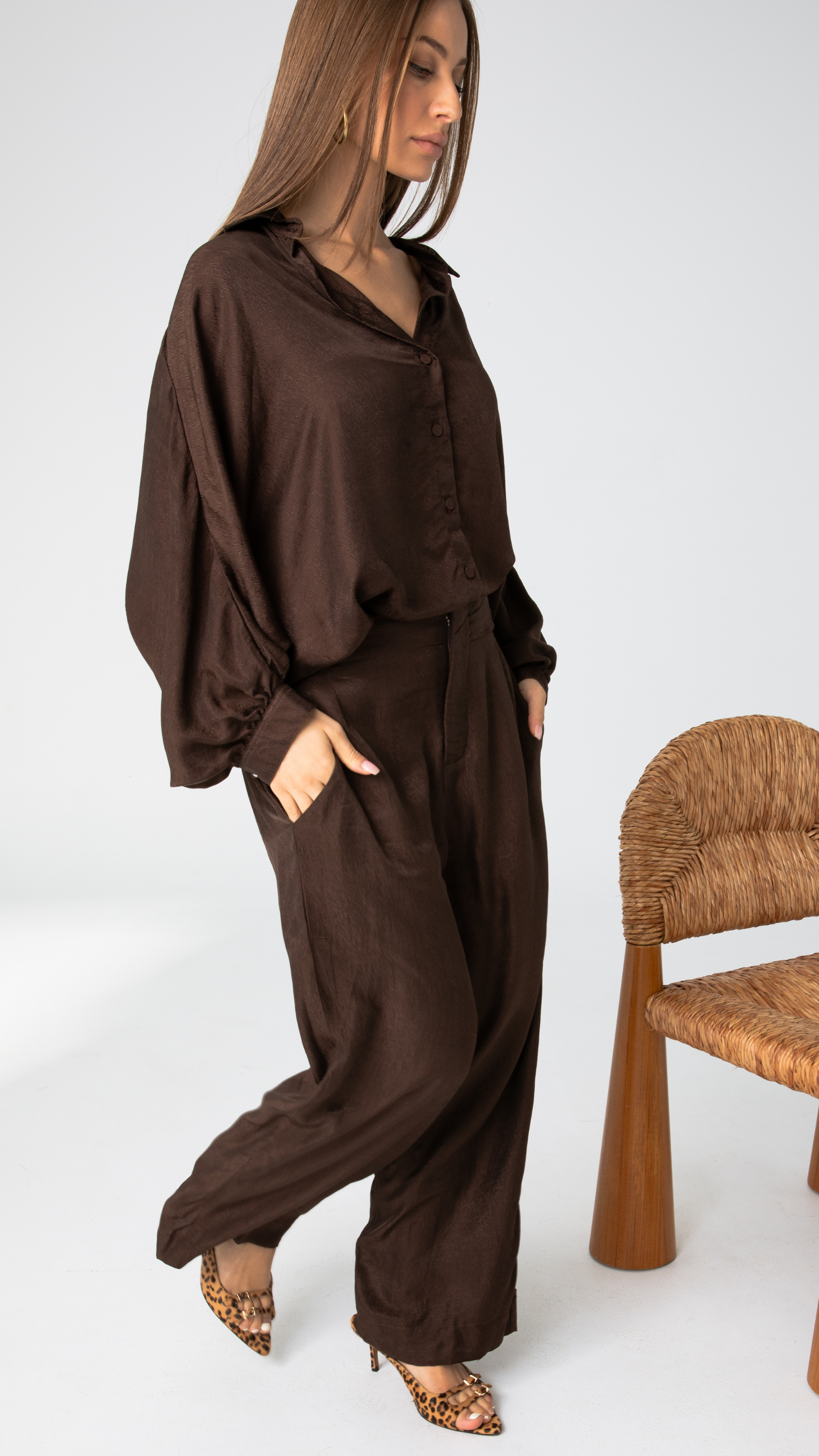 Mason Cupro Pants - Chocolate