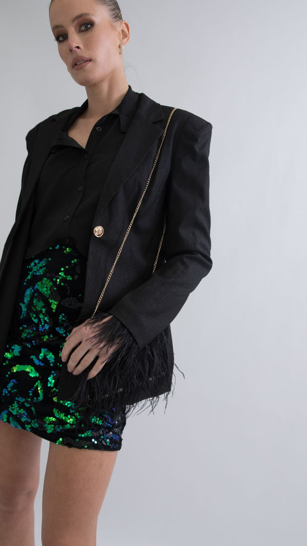 Sophia Skirt - Emerald Sequin