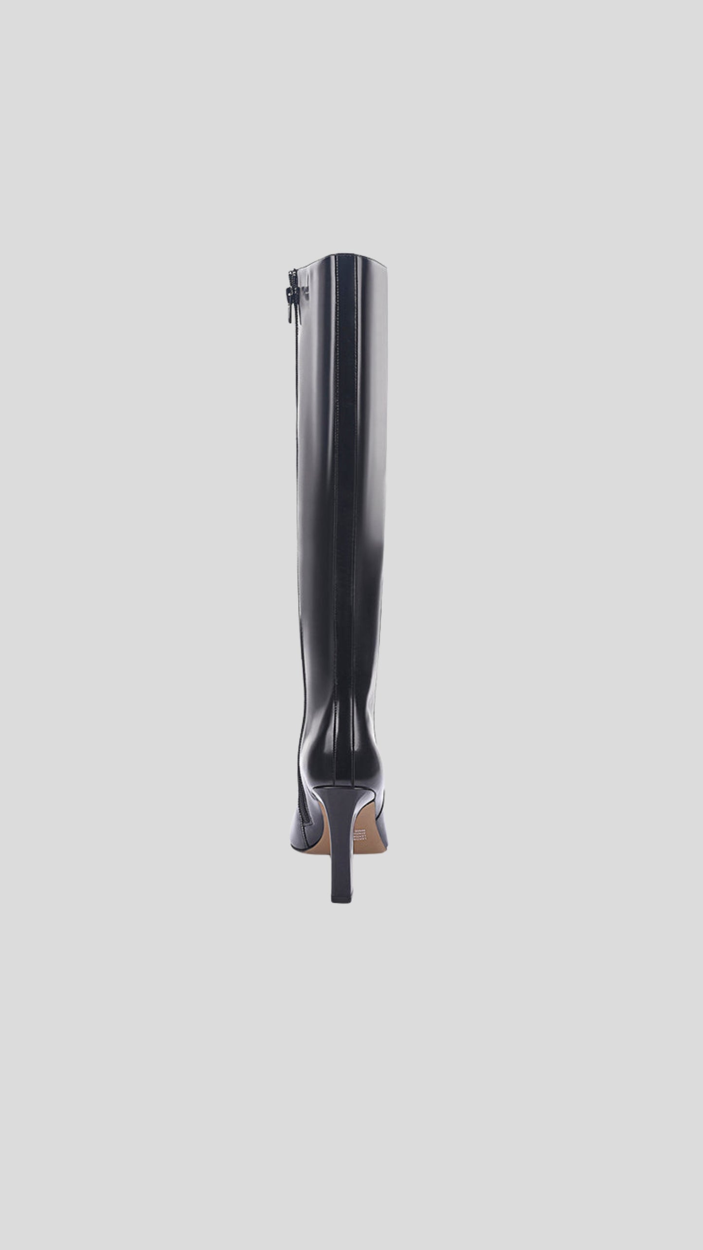 LW Hudson Black High-Shine Leather Boots - Black