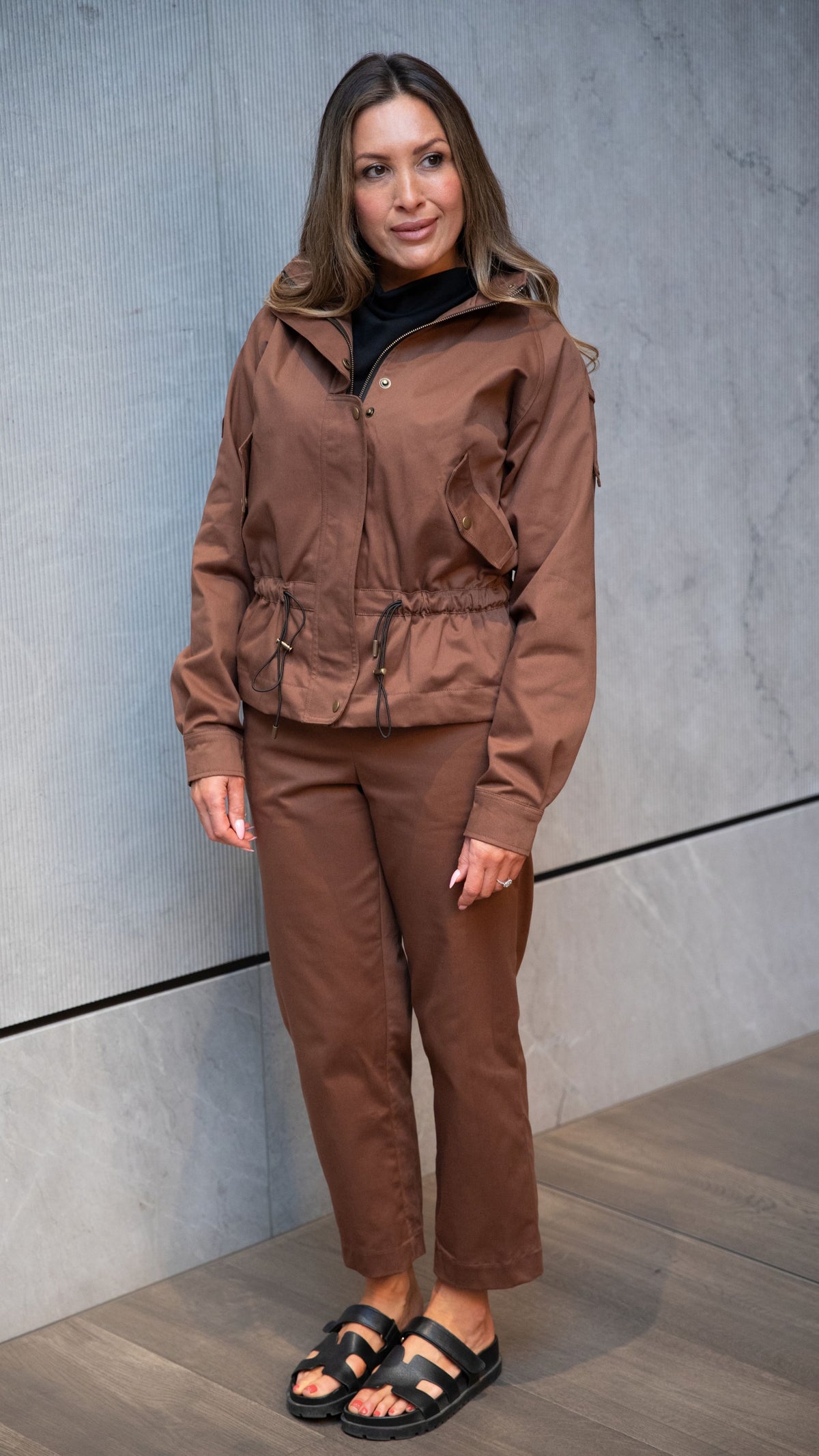 Ishka Safari Jacket - Chocolate