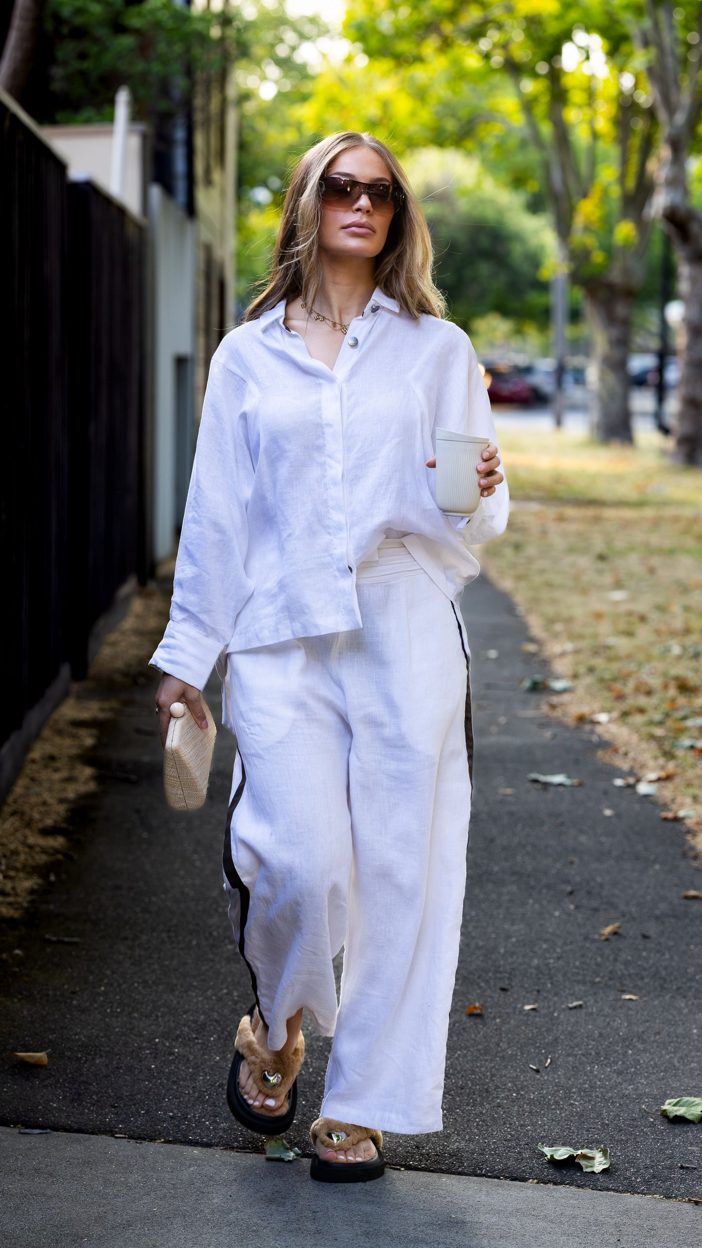 Max European Flax Linen Shirt - White