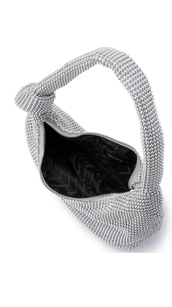 Olga Berg - Franka Ball Mesh Bag - Silver