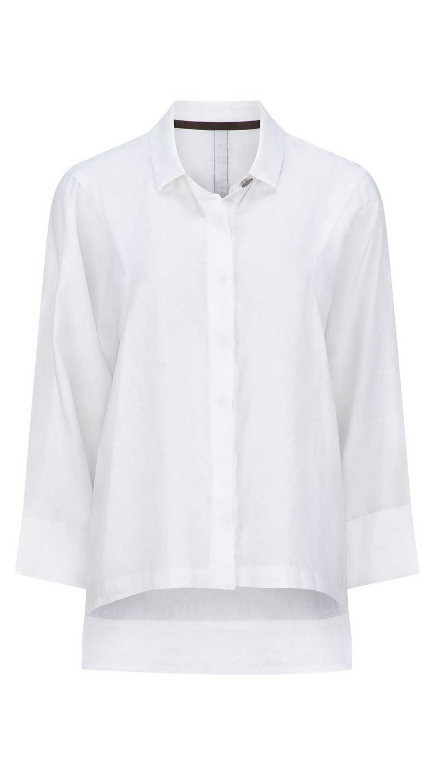 Max European Flax Linen Shirt - White