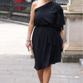 Paris One Shoulder Dress - Black
