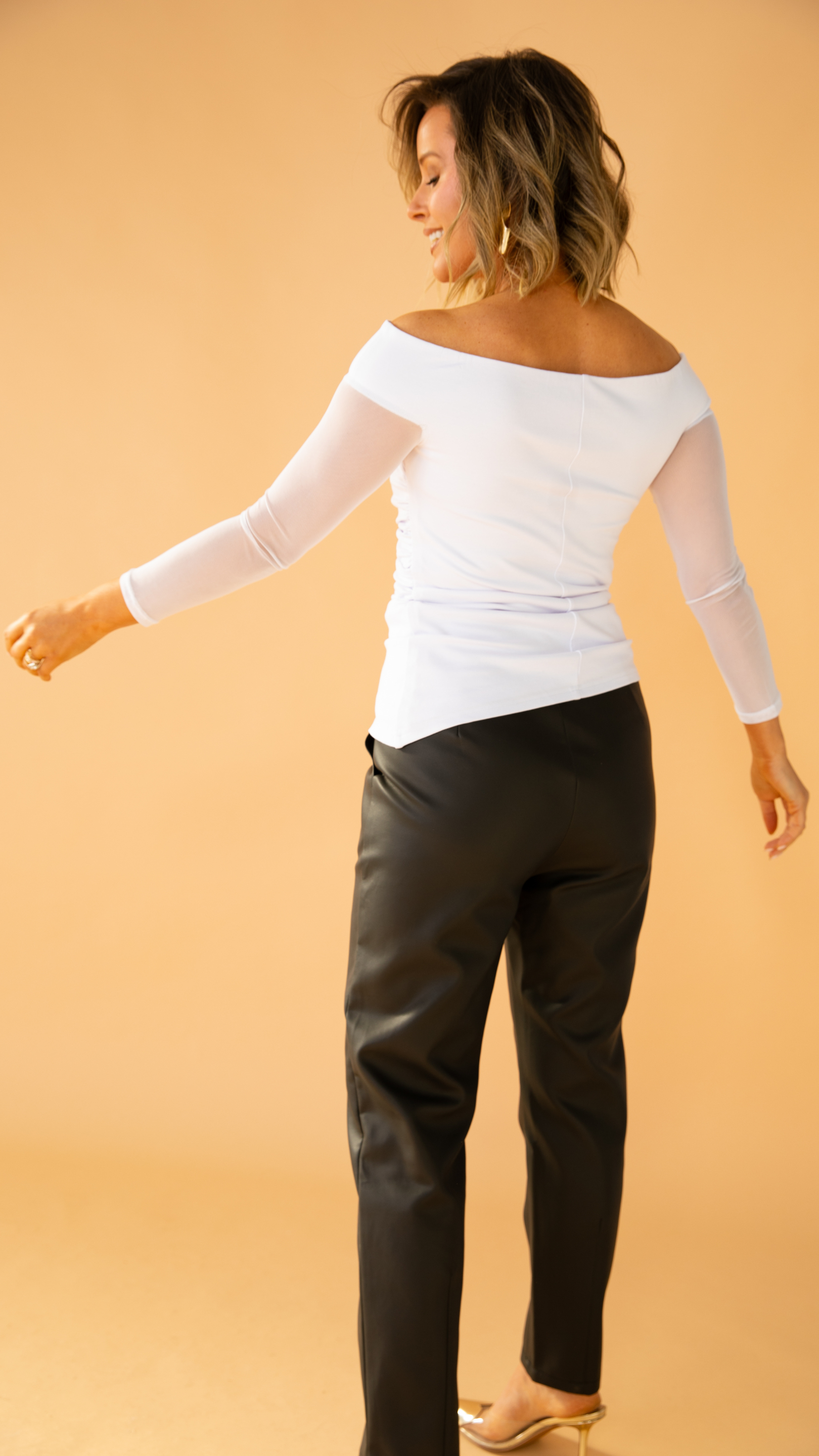 Onyx Faux Leather Pants - Black