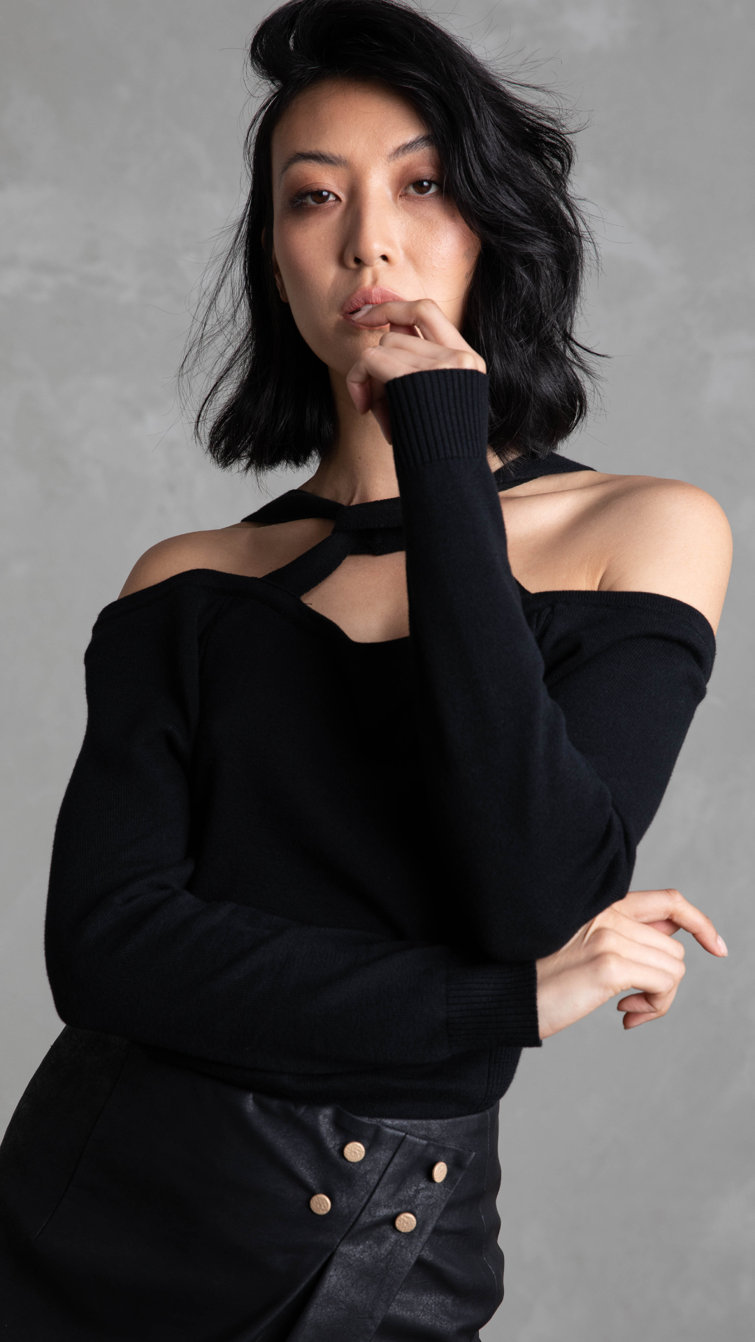 Harriot Lightweight Cotton Knit - Black