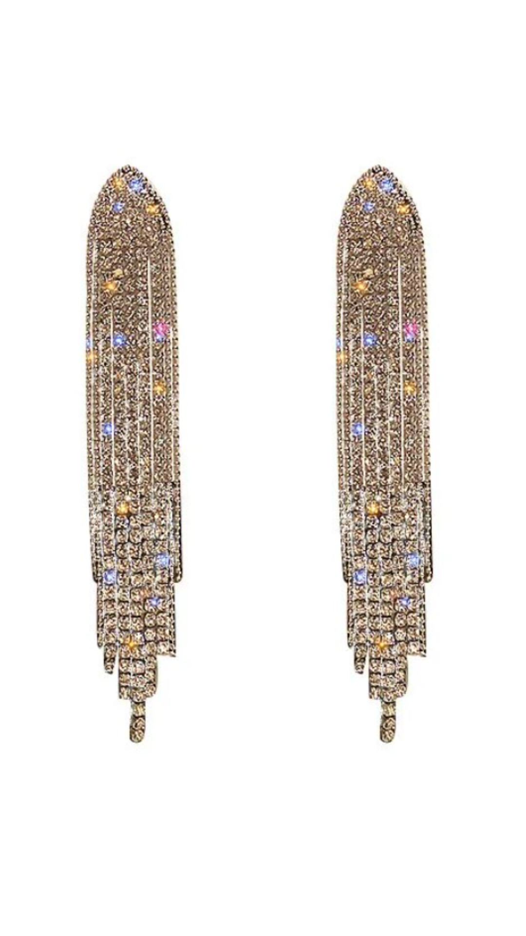 Belinda Tassel Earrings - Silver with Gold