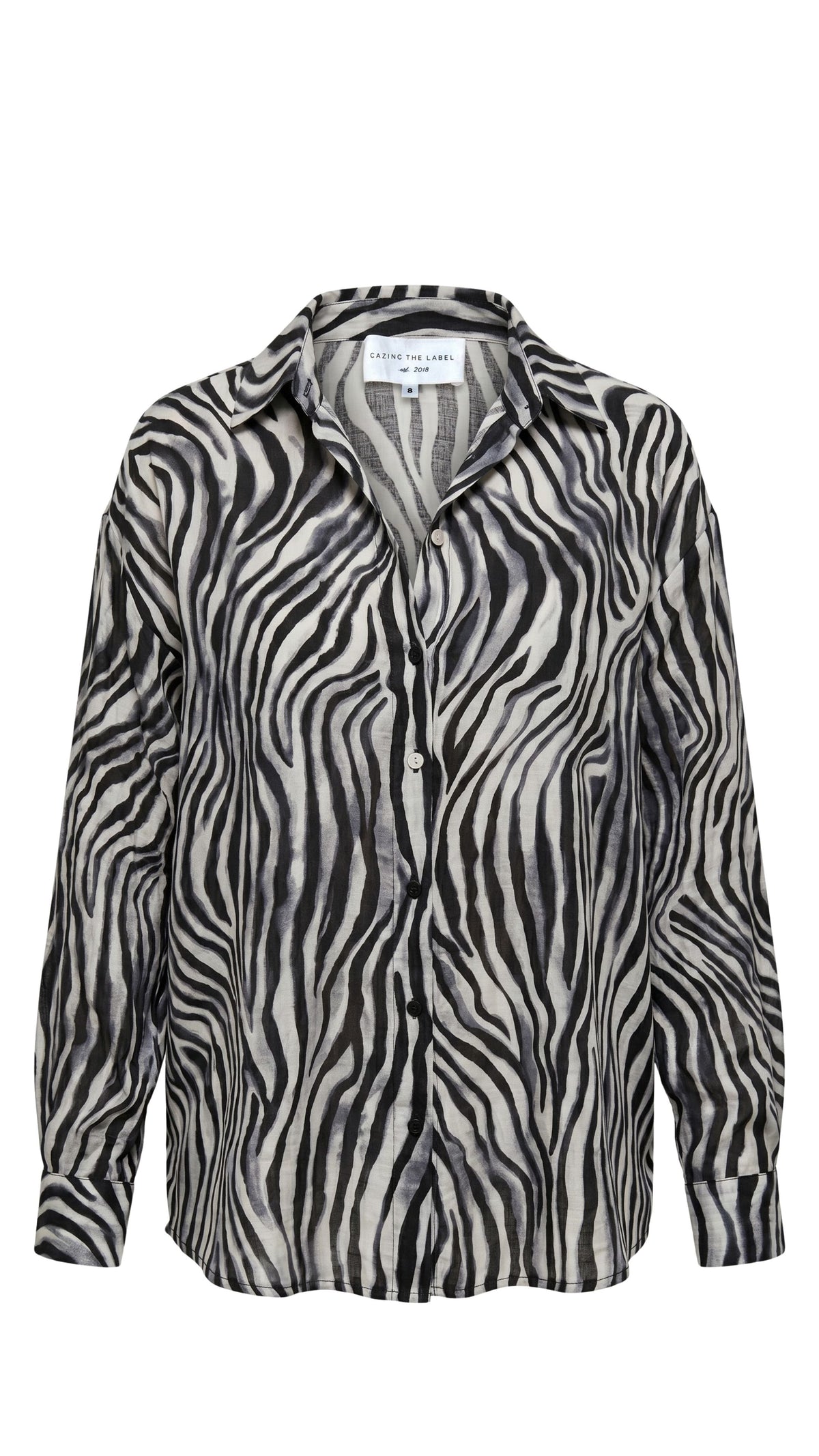 Layla Rayon Shirt - Zebra Print