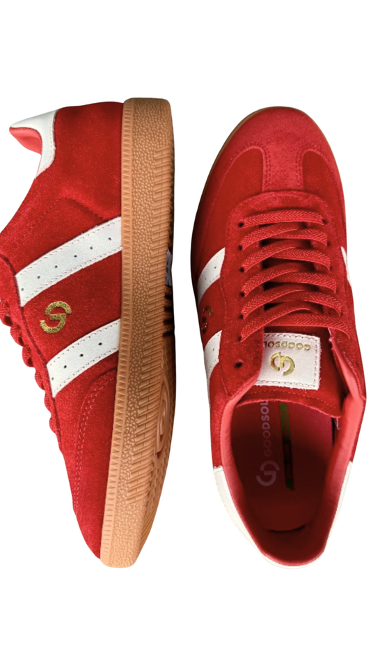 Goodsole - 2001 Parallel - Red Suede Soft Suede/White Leather