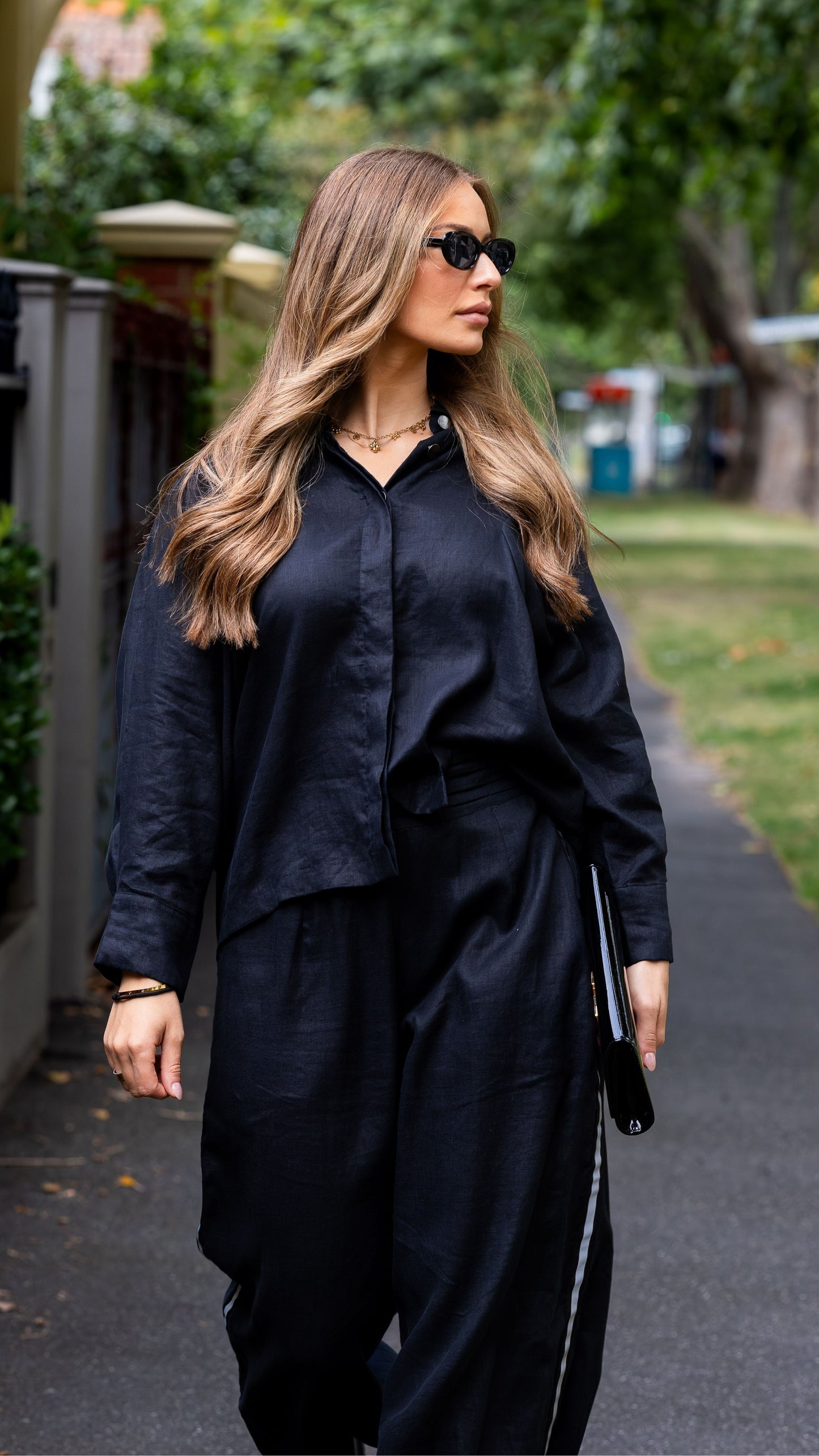 Max European Flax Linen Shirt - Black