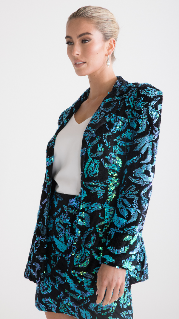 Sophia Skirt - Blue Sequin
