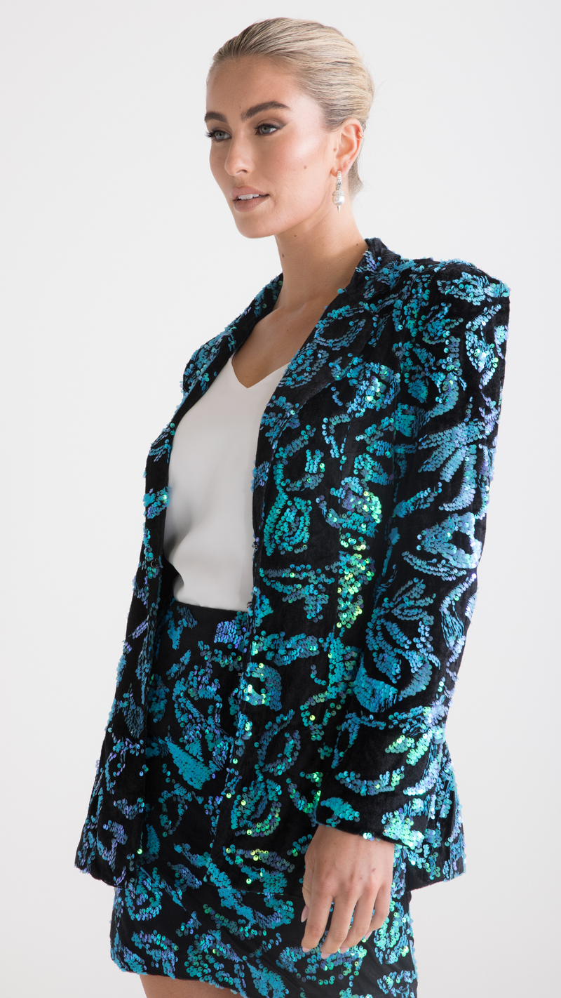 Sophia Skirt - Blue Sequin
