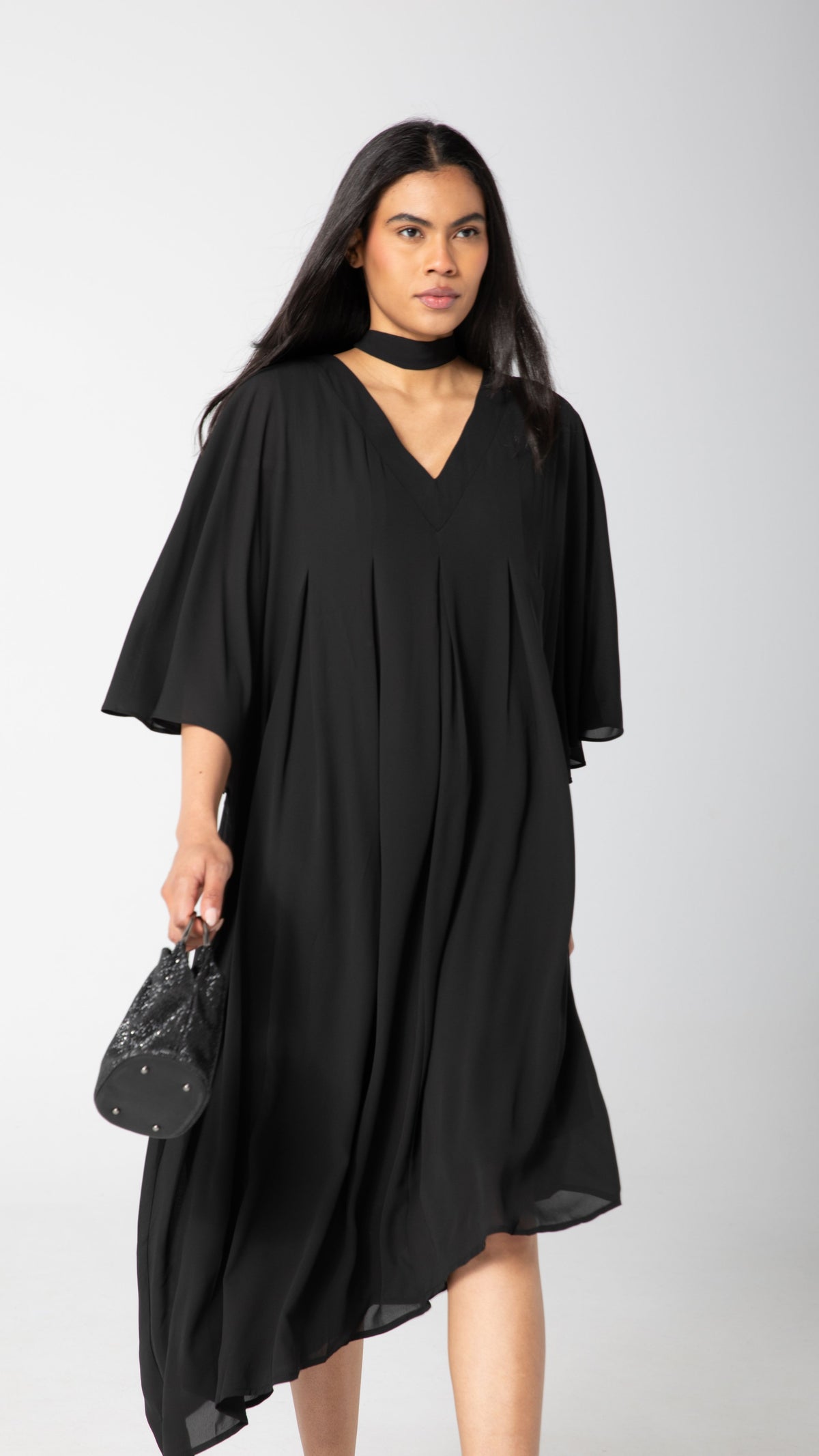 Harmony Chiffon Dress - Black