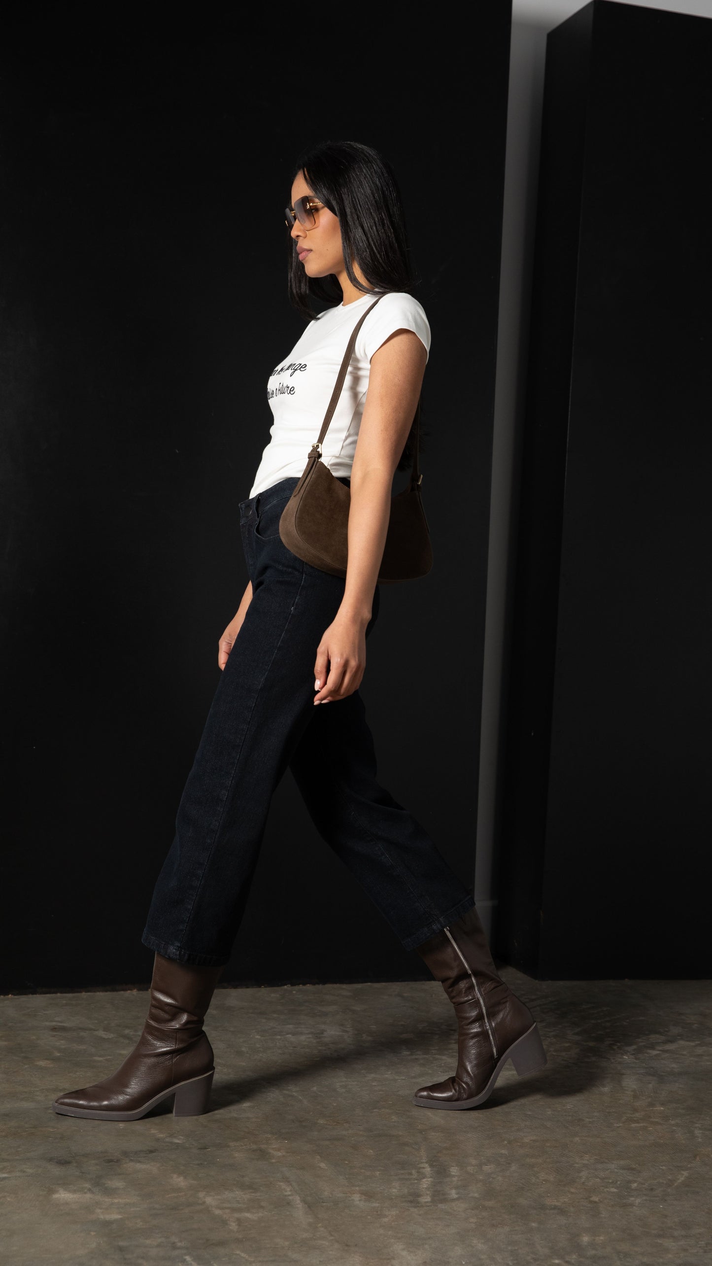 Jasper Everyday Essential Stretch Jeans Capri - Dark Blue