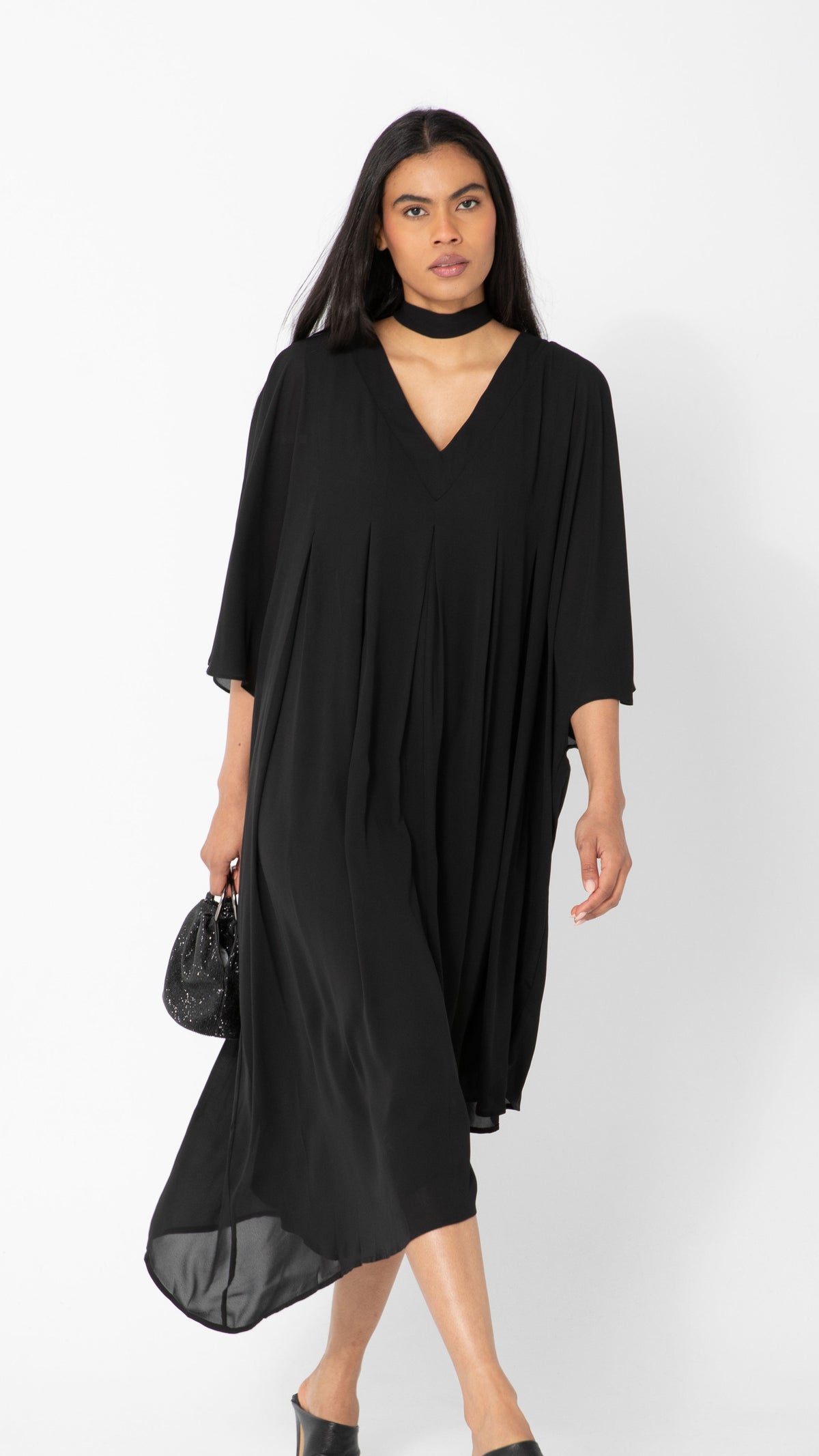 Harmony Chiffon Dress - Black