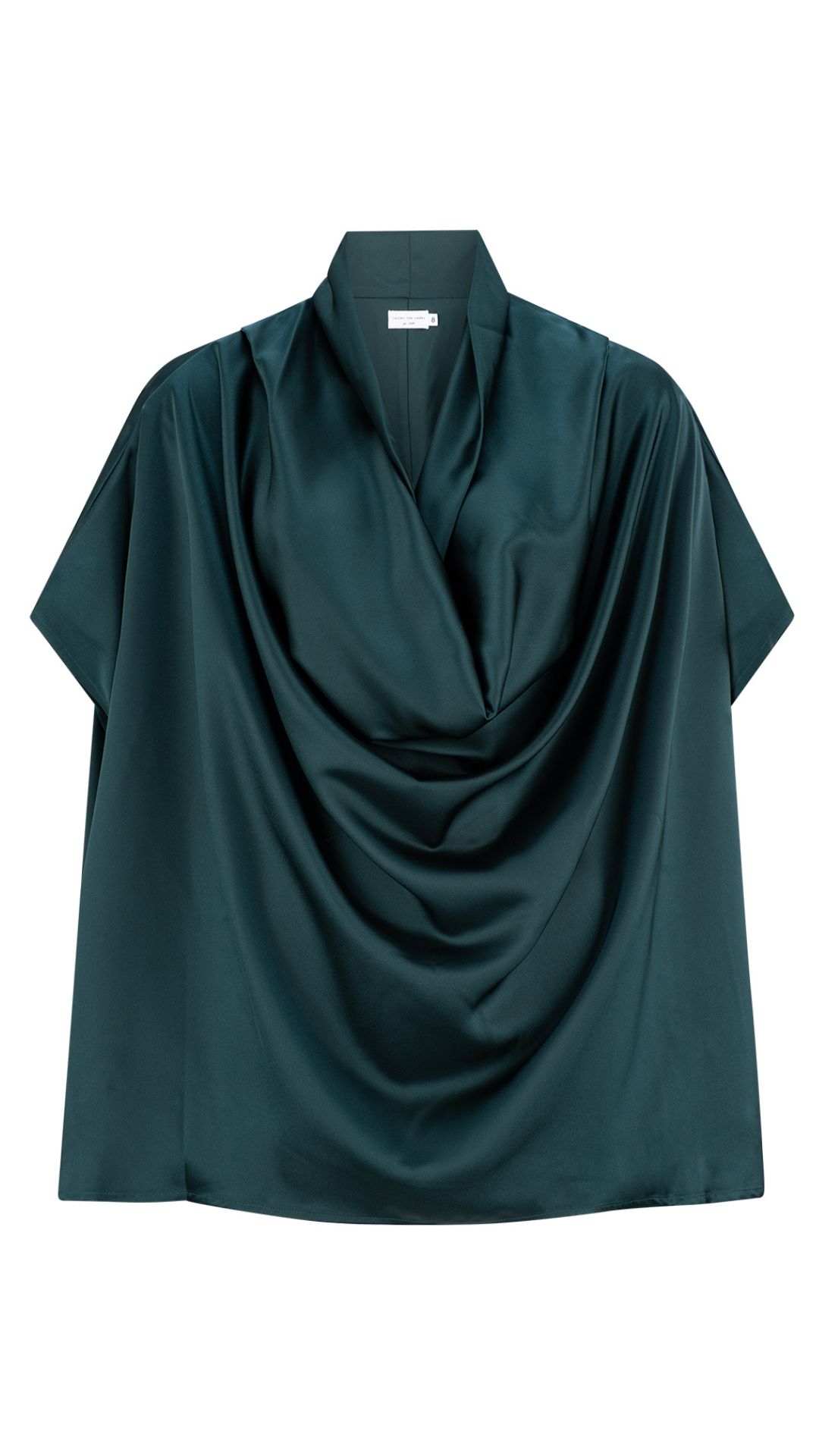 Celine Oversized Satin Top - Emerald