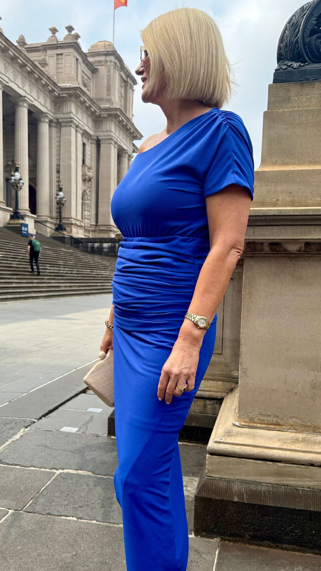 Florence Longline Dress - Blue