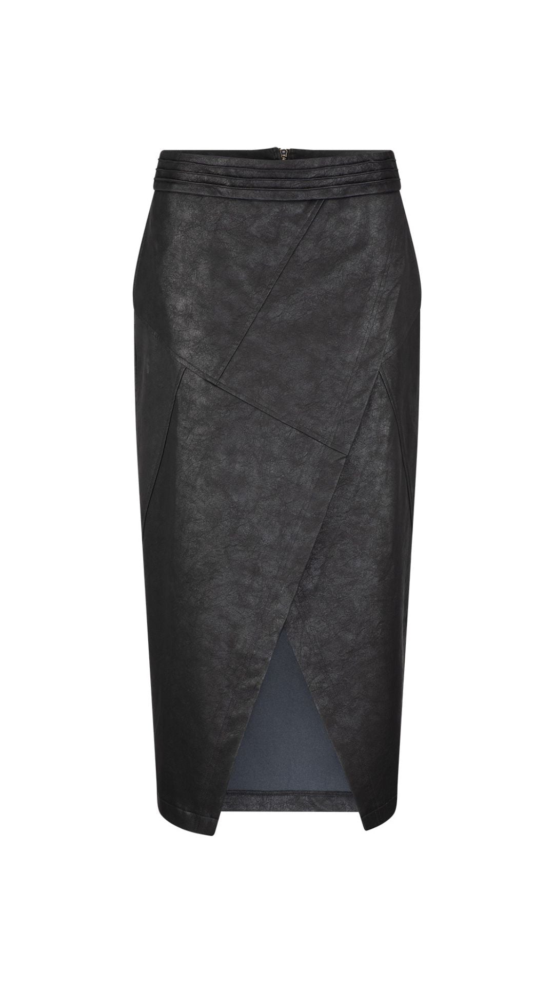 Gio Faux Leather Skirt - Black