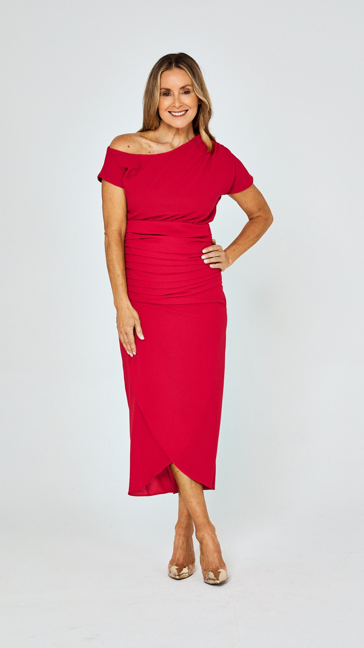Florence Longline Dress - Red
