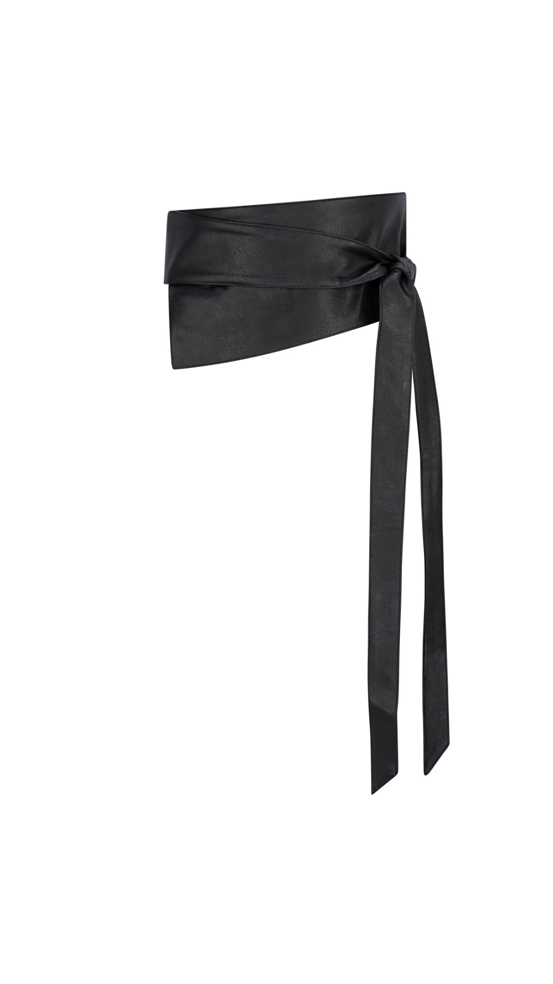 Rivka Faux Leather Wrap Belt - Black