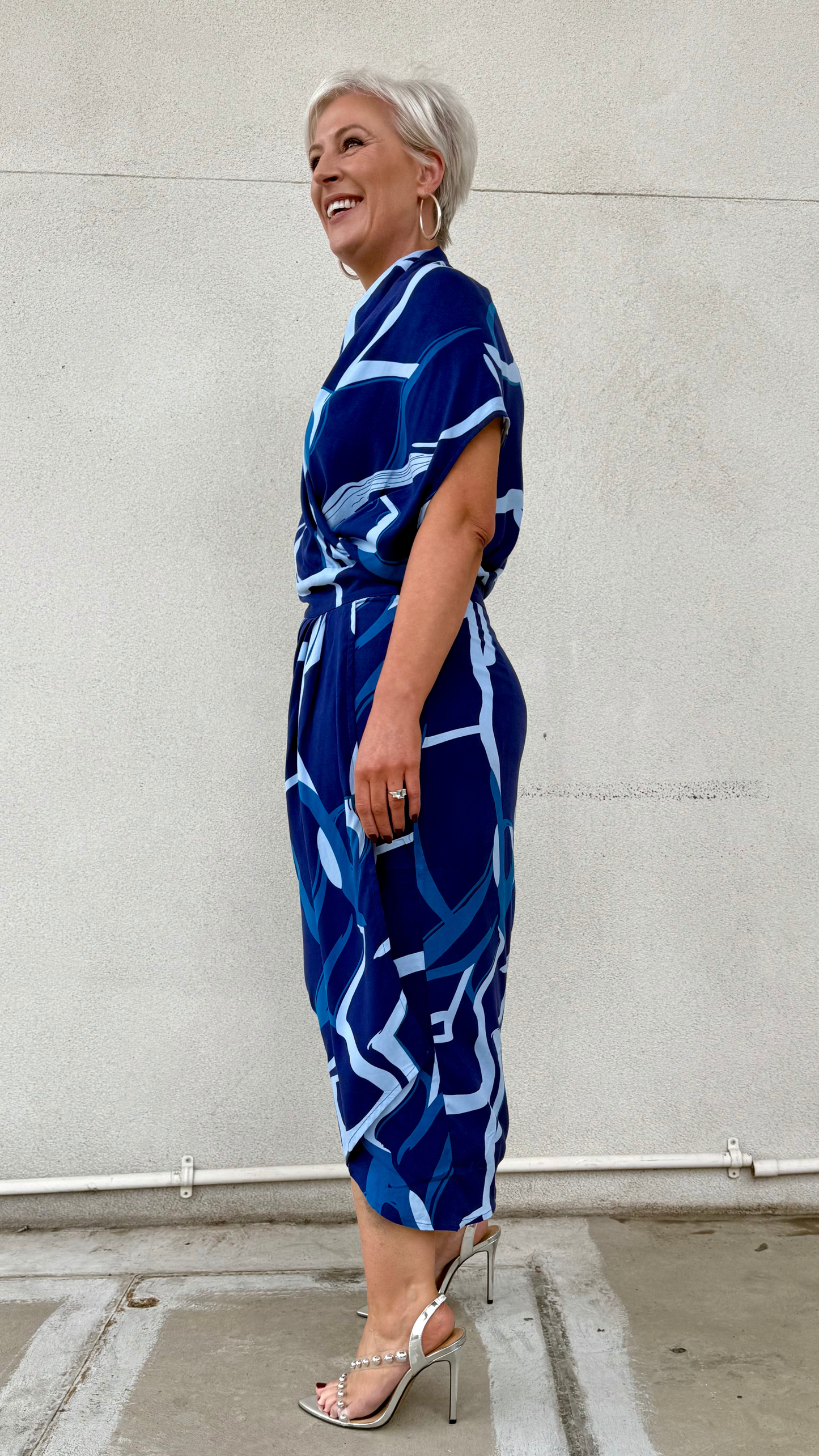 Darcy Print Dress - Blue