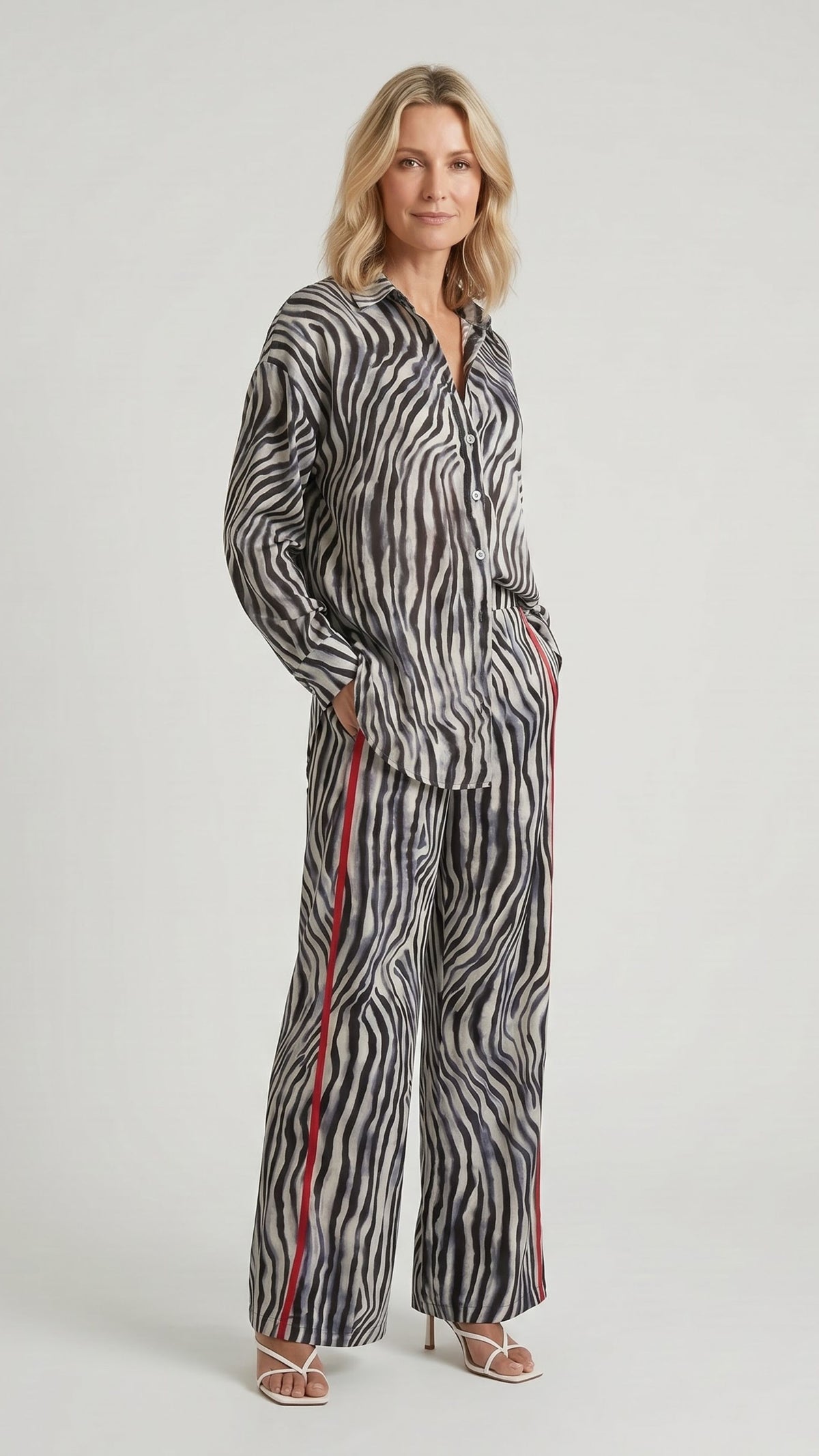 Layla Rayon Shirt - Zebra Print