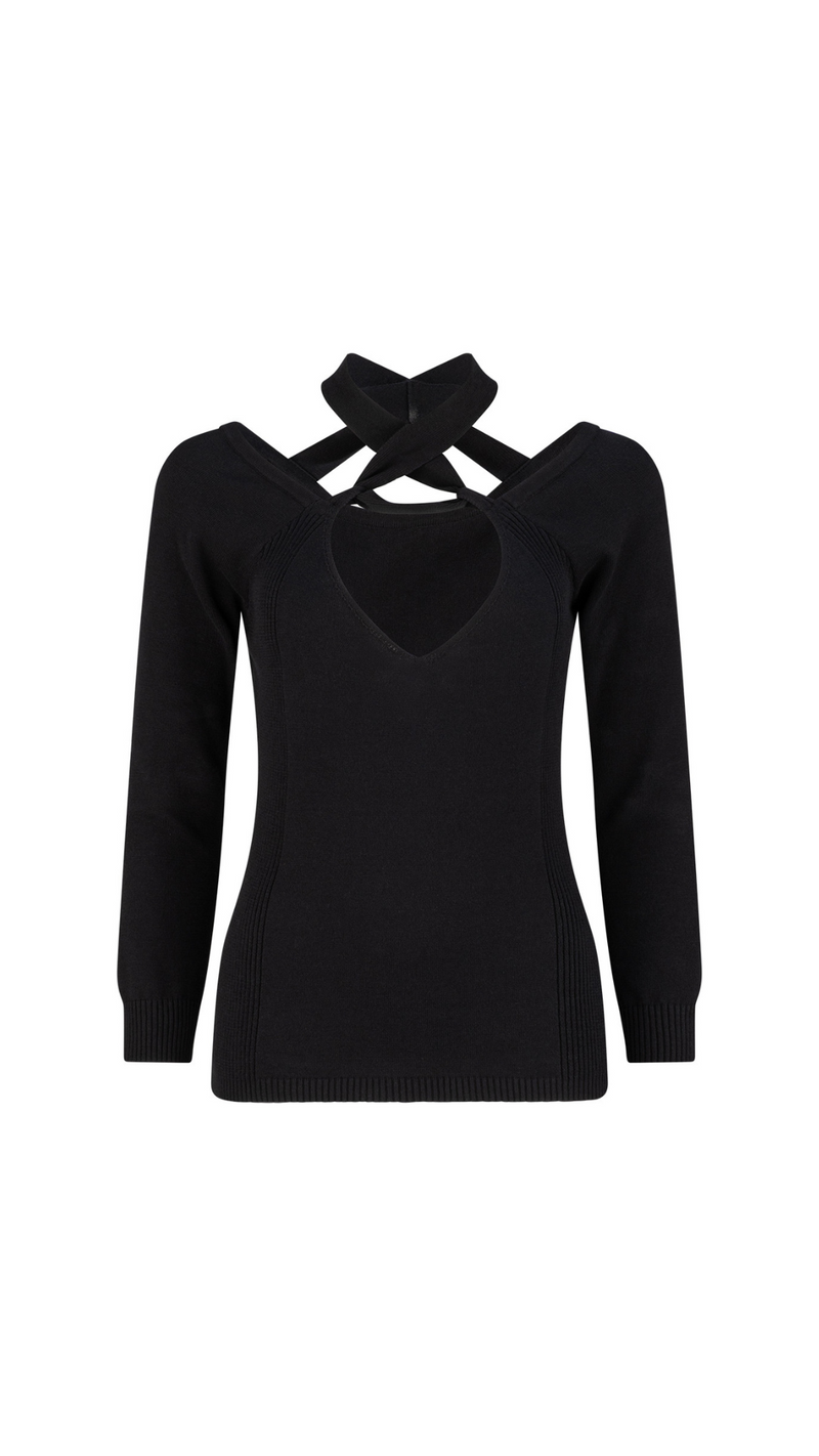 Harriot Lightweight Cotton Knit - Black