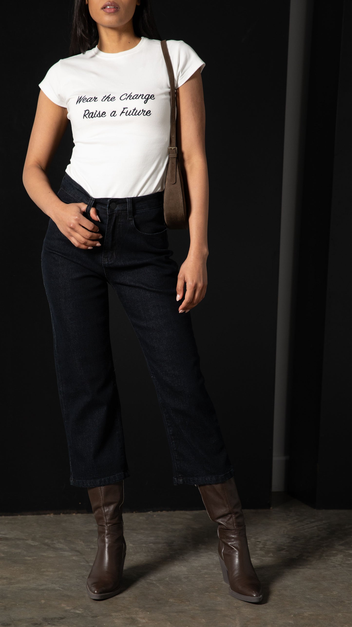 Jasper Everyday Essential Stretch Jeans Capri - Dark Blue