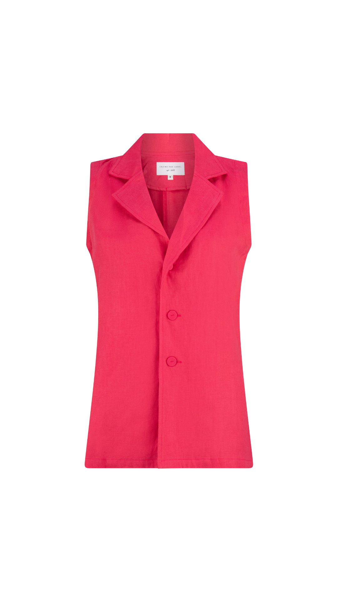 Luca Linen Vest - Pink