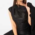 Bette Metallic Top - Black