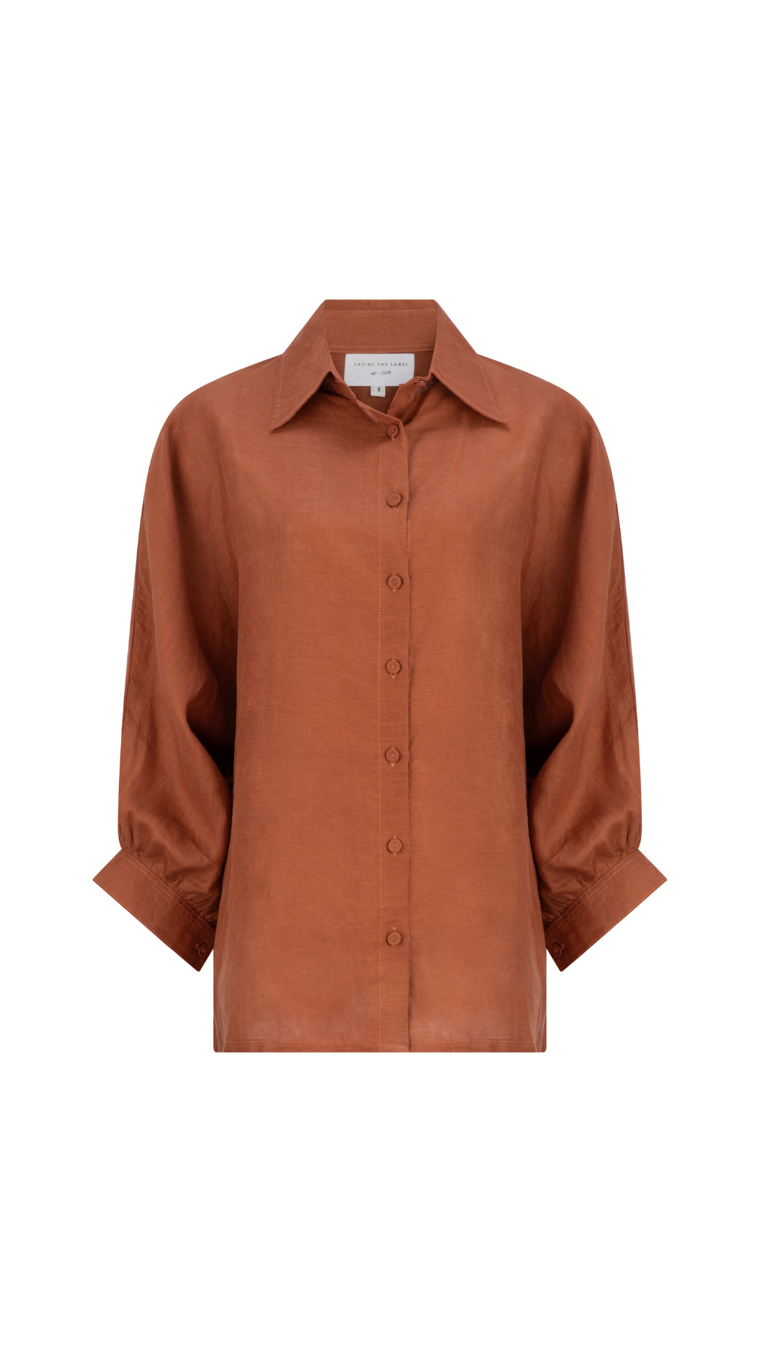 Ryder Linen Shirt - Rust