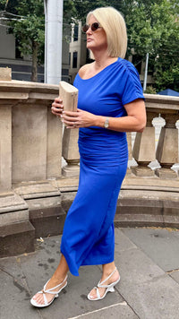 Florence Longline Dress - Blue