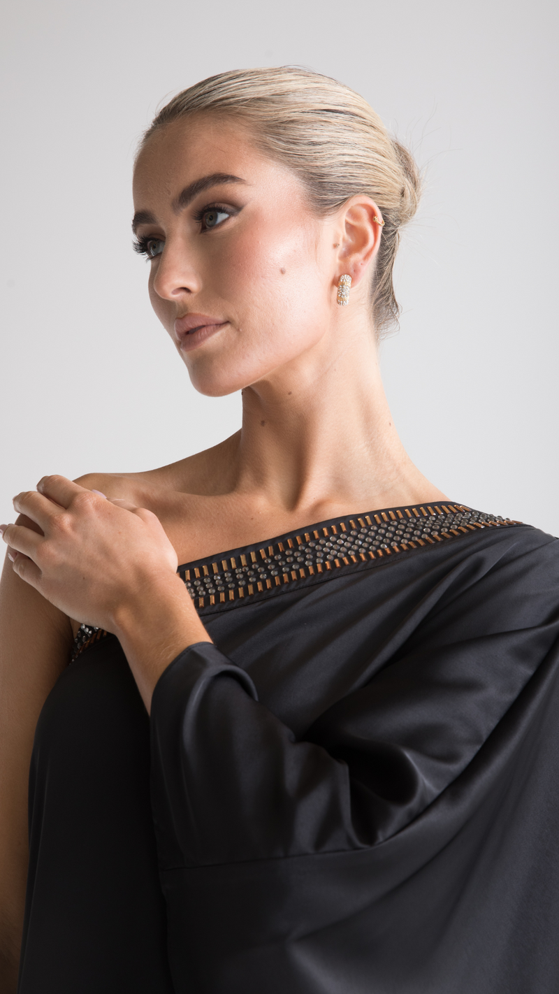 Paris Embellished Dress - Black
