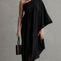 Hadassah Chiffon Dress - Black