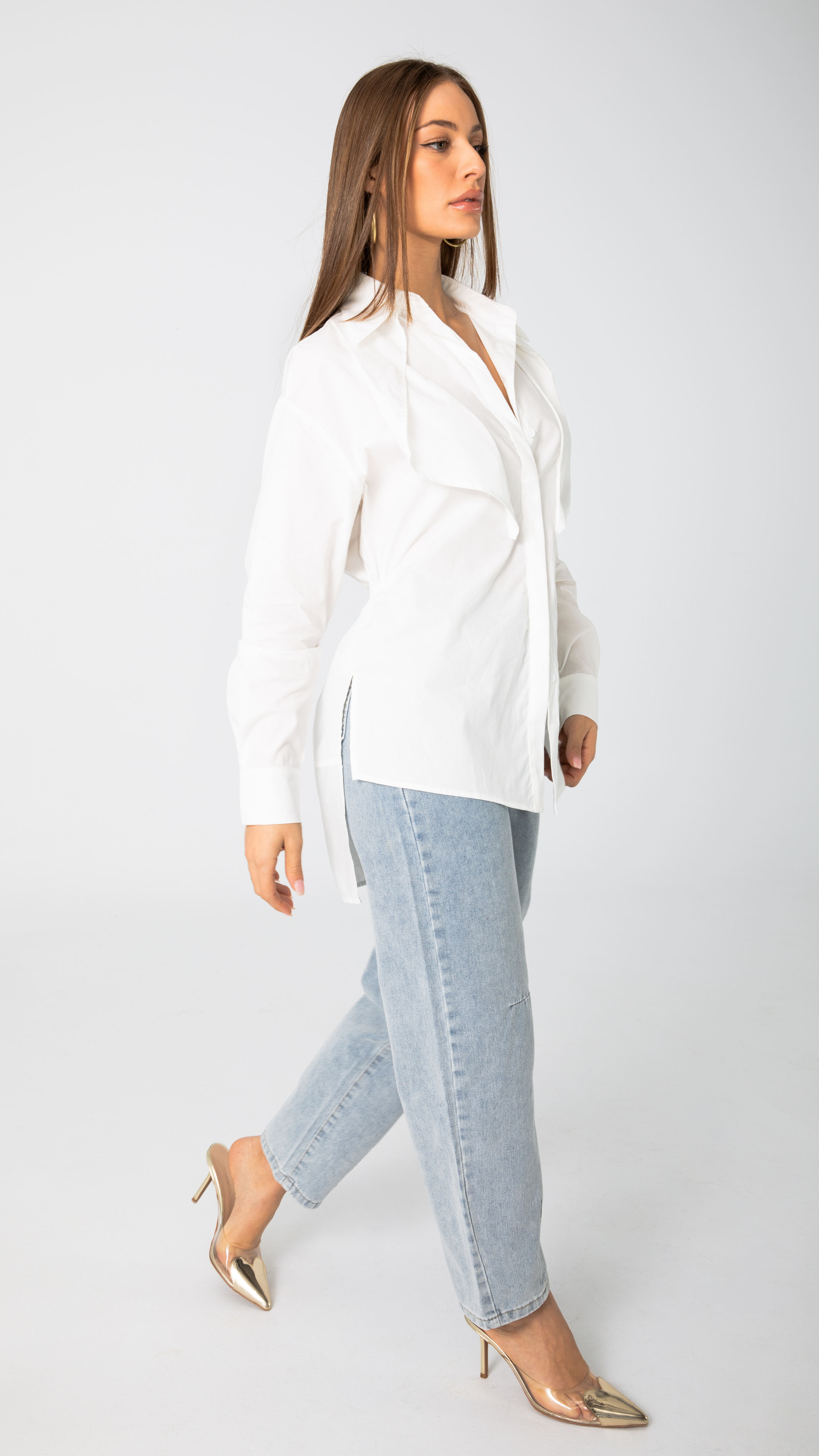 Frankie Barrel Shape Jeans - Blue