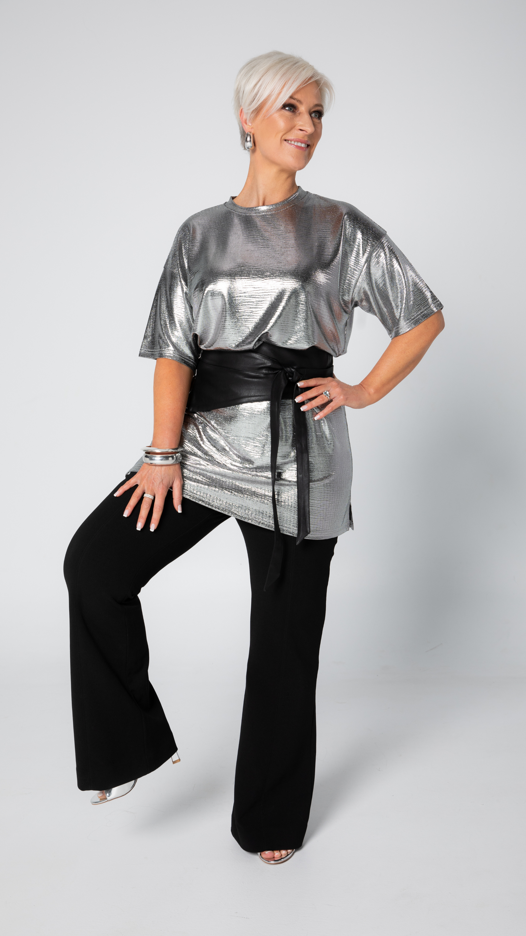 Sienna Sparkle Dress/Top - Silver