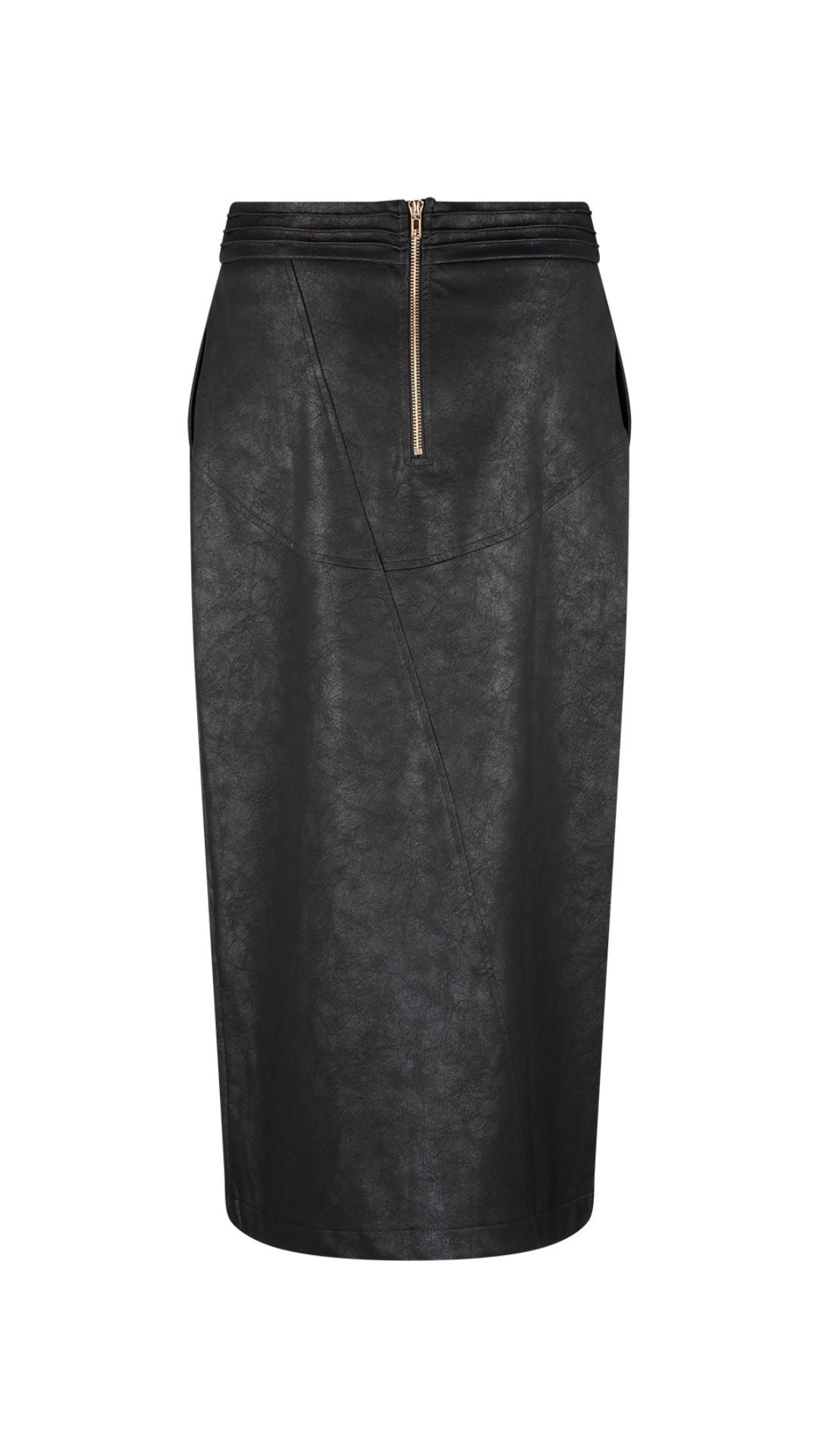 Gio Faux Leather Skirt - Black