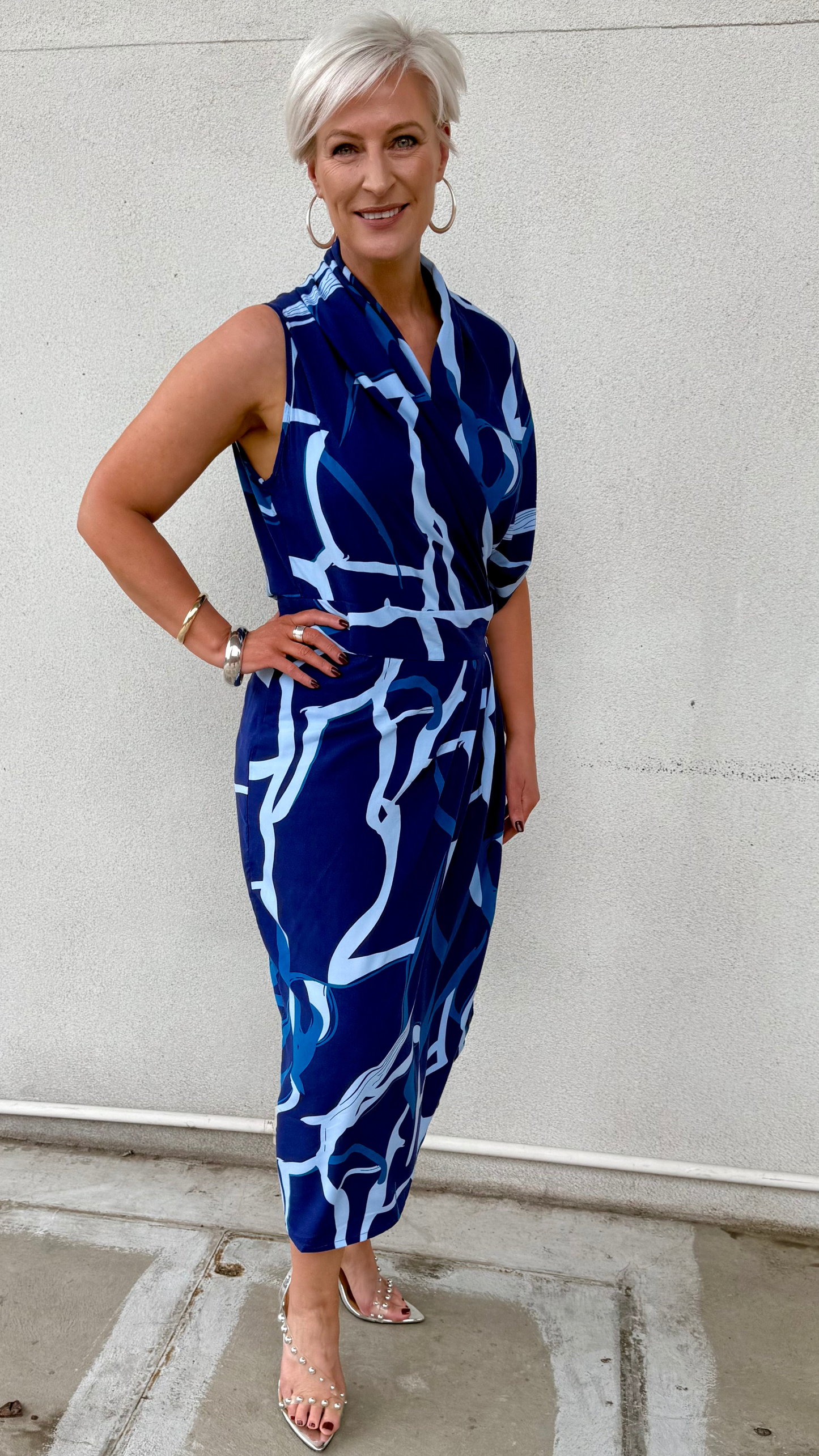 Darcy Print Dress - Blue
