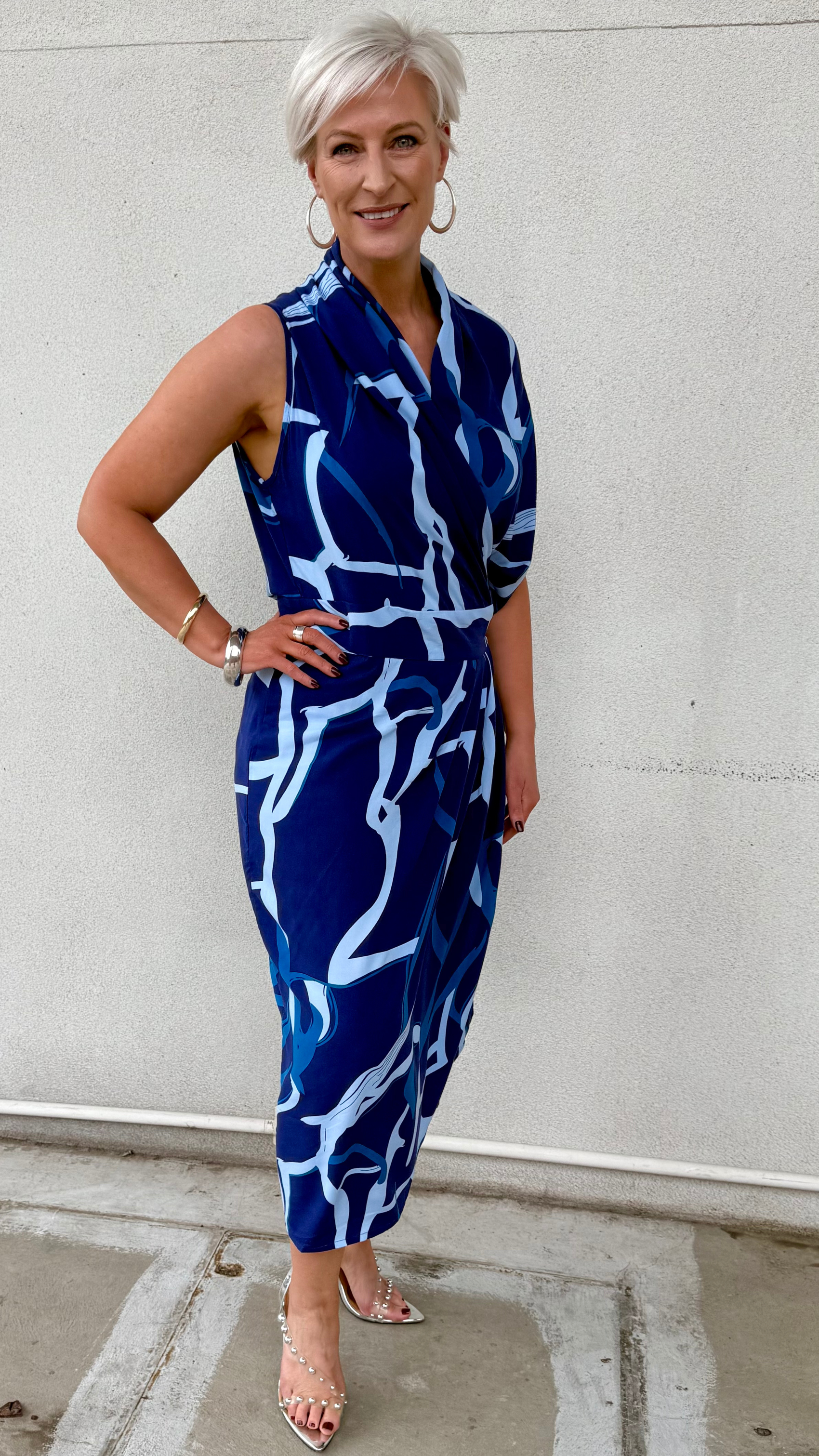 Darcy Print Dress - Blue