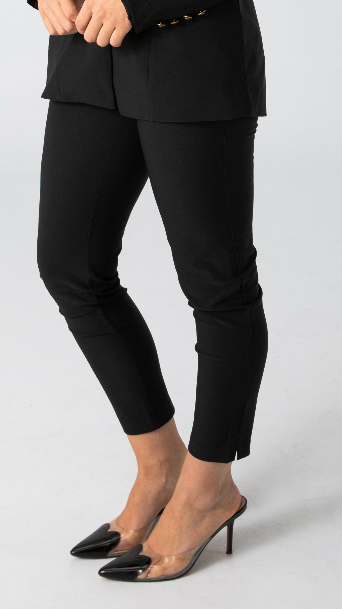 Valentina Cigarette Stretch Pants - Black