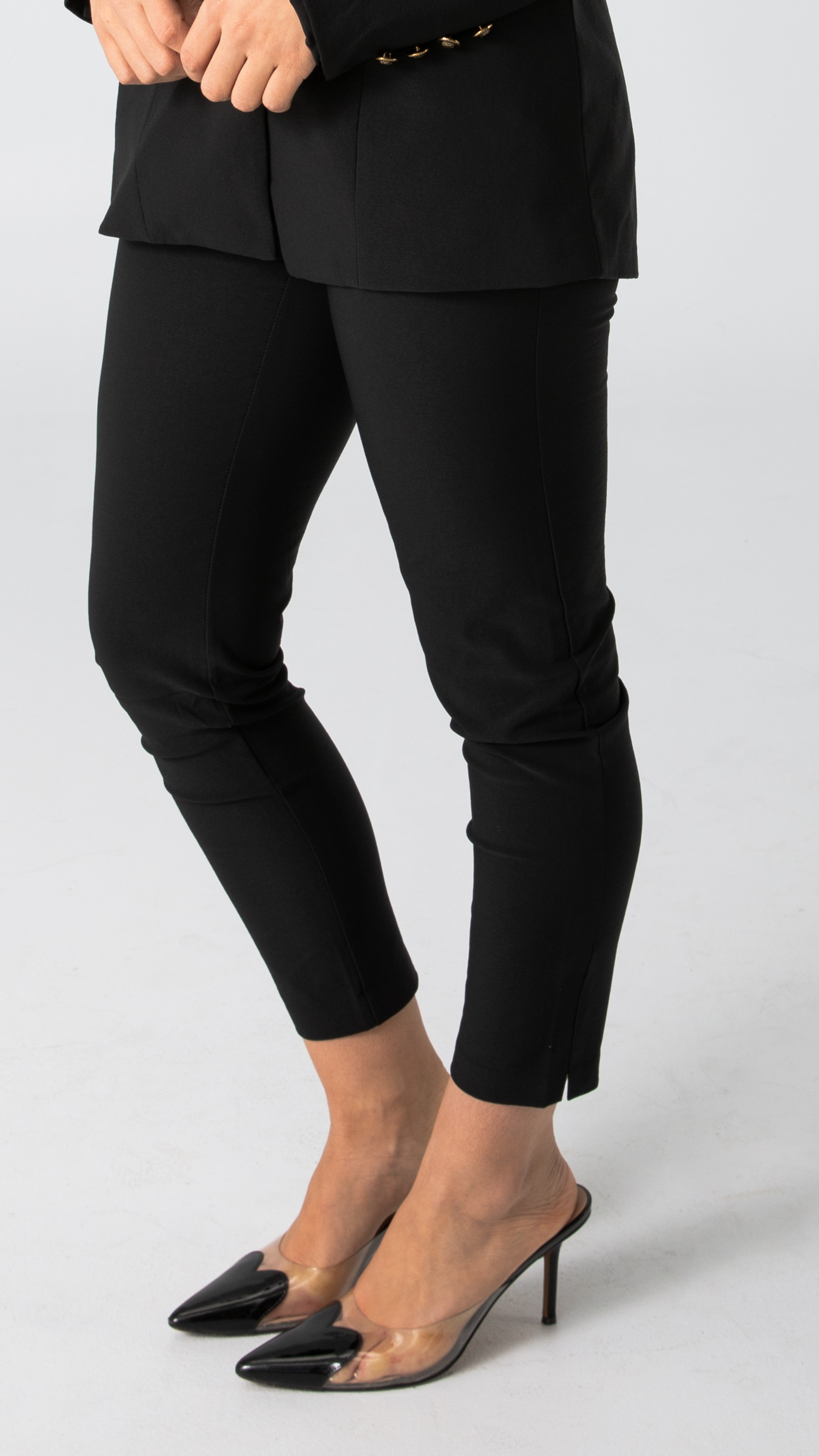 Valentina Cigarette Stretch Pants - Black