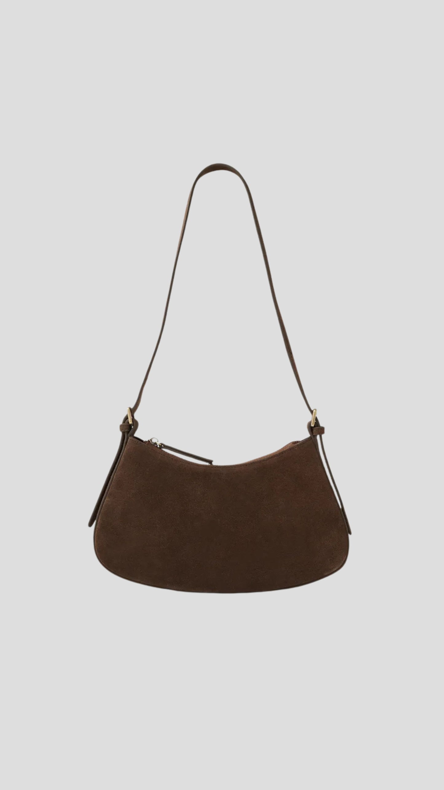Ravyn Suede Clutch Handbag - Mocha