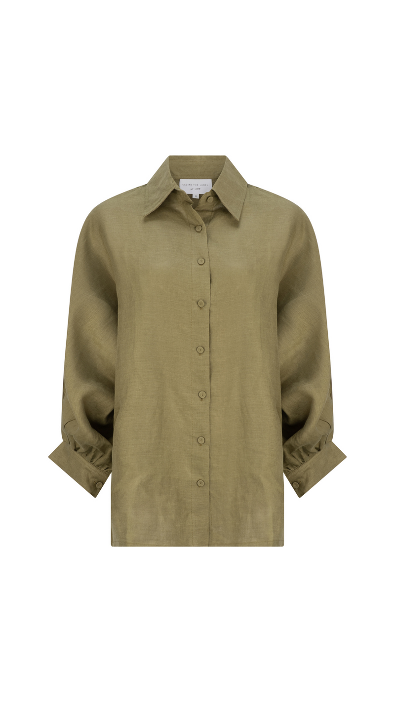 Ryder Linen Shirt - Pistachio