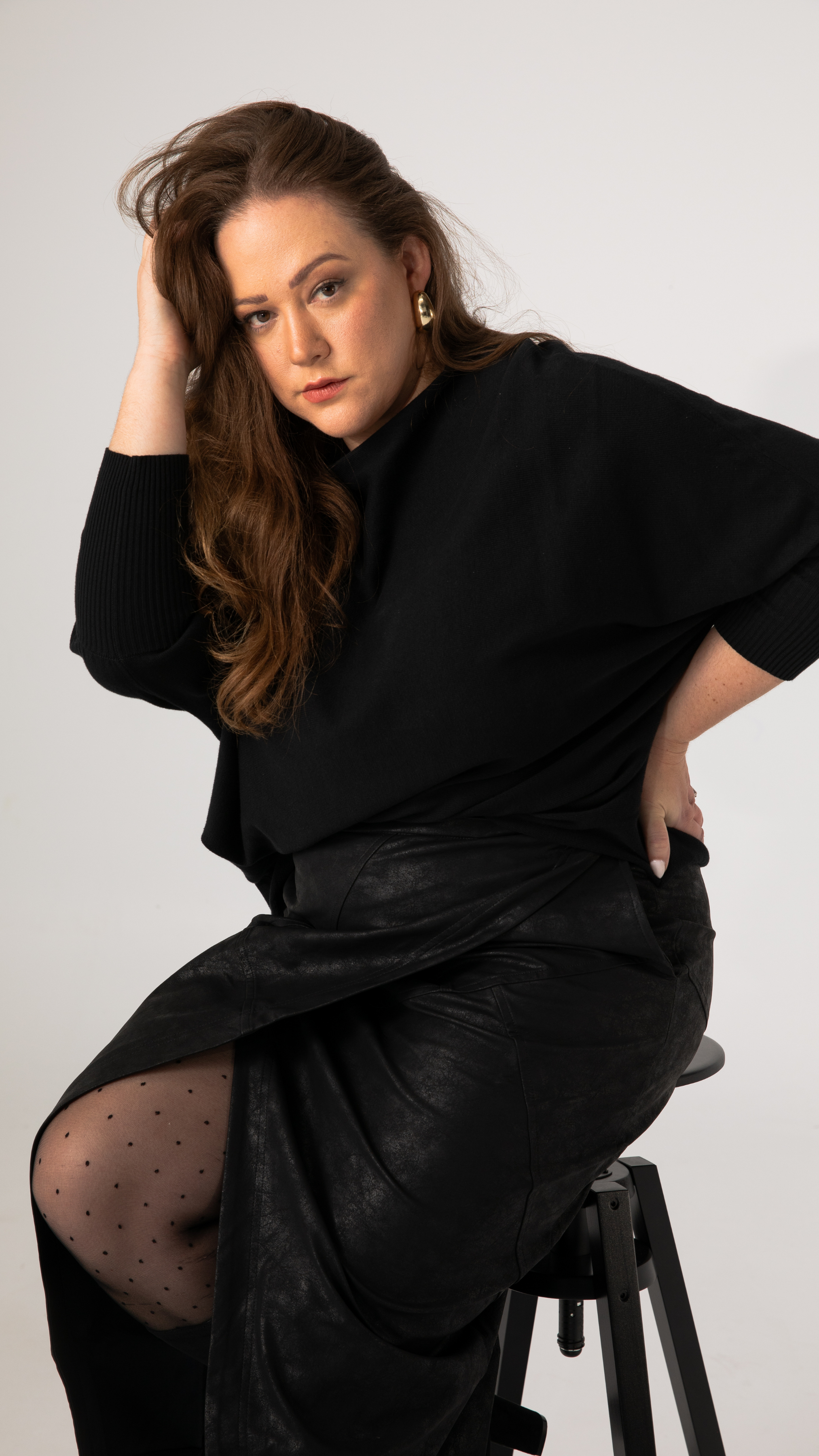 Allegra Lightweight Cotton Knit - Black