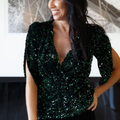 CTL Sequin Events Top - Emerald