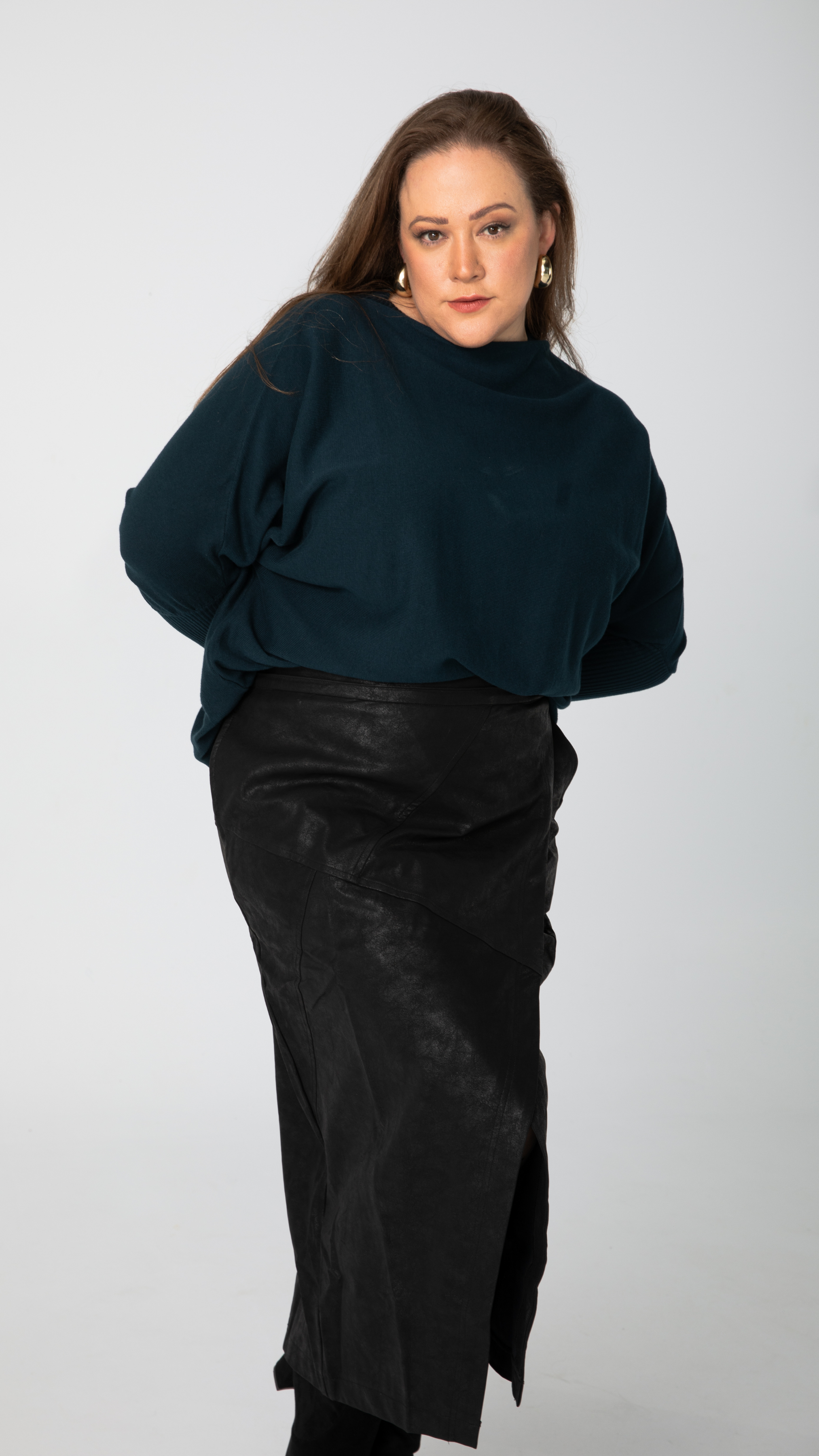 Gio Faux Leather Skirt - Black